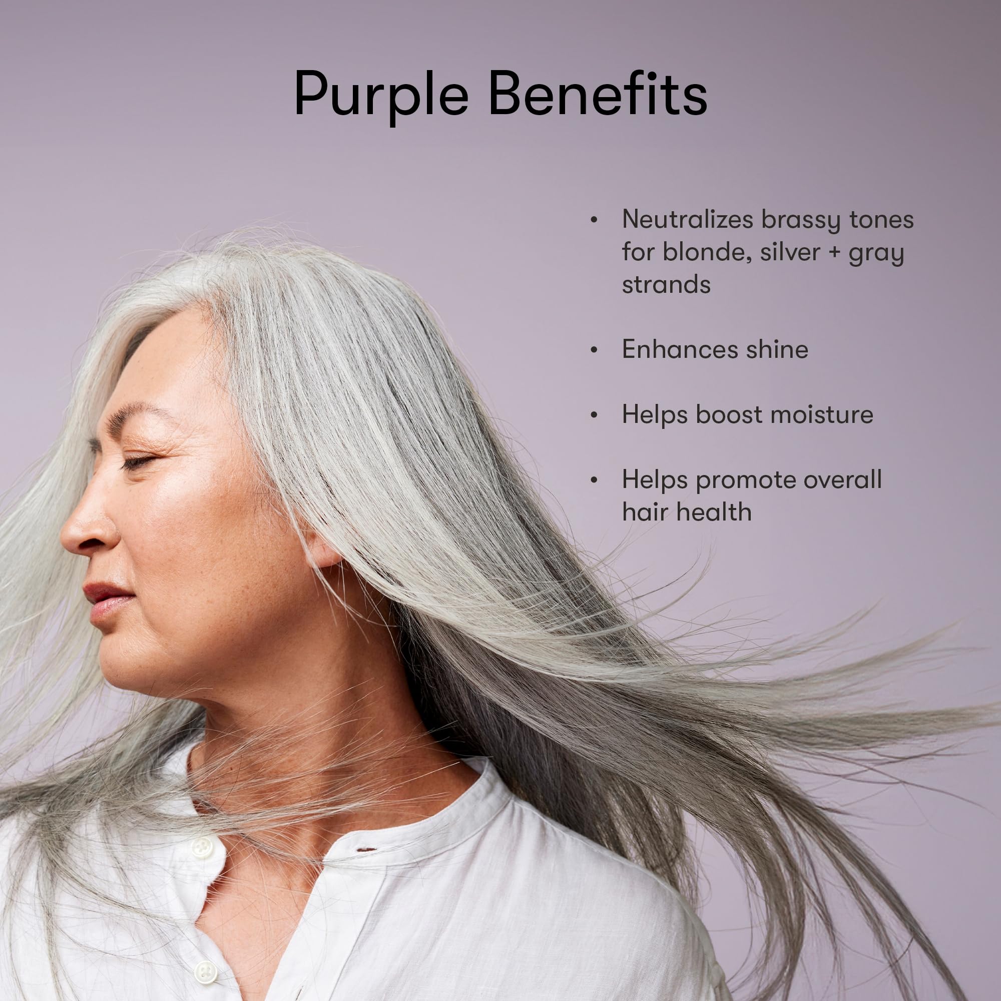 Odele Sulfate-Free Purple Shampoo & Conditioner Set for Neutralizing Brassy Tones in Blonde, Silver + Gray Hair, 13 Fl Oz Each (2-Pack)