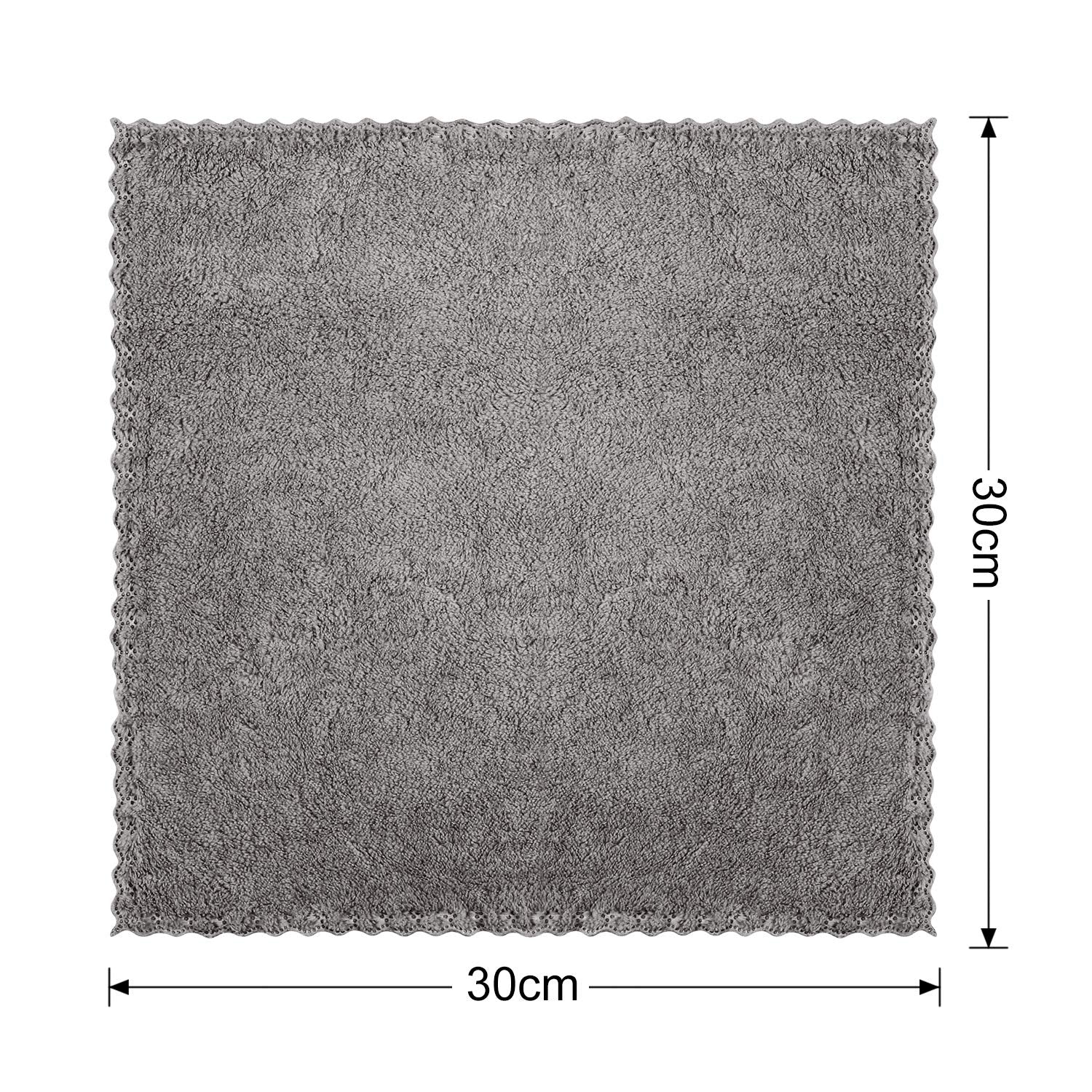 12 Pieces Face Makeup Remover Cloths Microfiber Wash Cloth Soft Facial Cleansing Cloth for Face, 12 x 12 Inch (White, Gray)