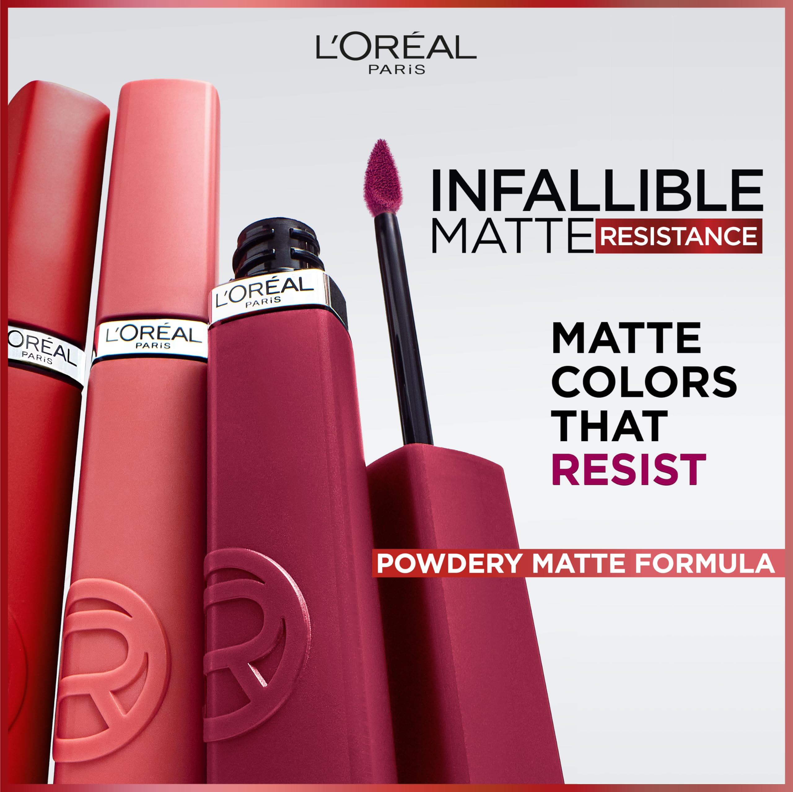 L'Oreal Paris Infallible Matte Resistance Liquid Lipstick, up to 16 Hour Wear, Breakfast in Bed 105, 0.16 Fl Oz