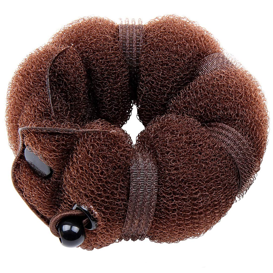 Goldrose Beauty Buns 2 Piece Magic Hair Styling Styler Twist Ring Former Shaper Doughnut Donut Chignon Bun Maker Clip Hair Curler Accessory Small & Large (Brown)