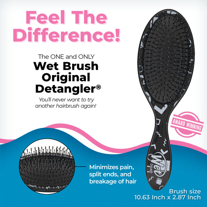 Wet Brush Hair Brush Checker Print Original DetanglerÃ‚ -Ã‚ Checkers - Exclusive Ultra-soft IntelliFlex Bristles - Glide Through Tangles With Ease For All Hair Types - For Women, Men, Wet And Dry H