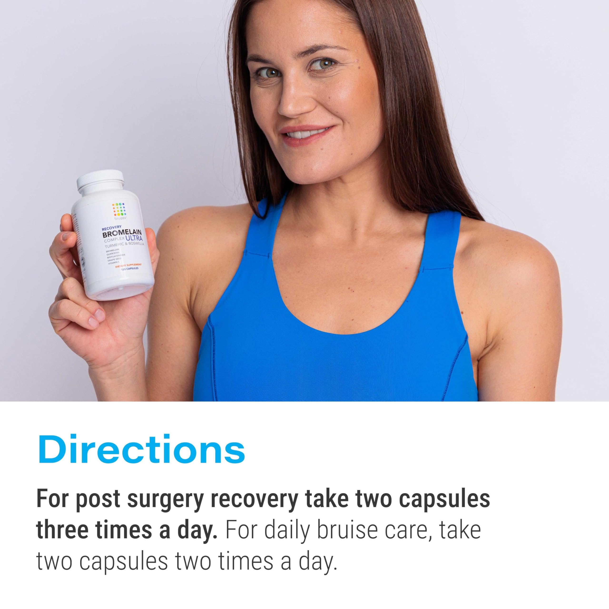 Bruizex Ultra Bromelain and Quercetin Bruising Relief Supplement, 120 Capsules | Bruised Skin, Trauma Recovery and Swelling Surgery Supplements | Contains Bromelain, Quercetin, Turmeric and Boswellia