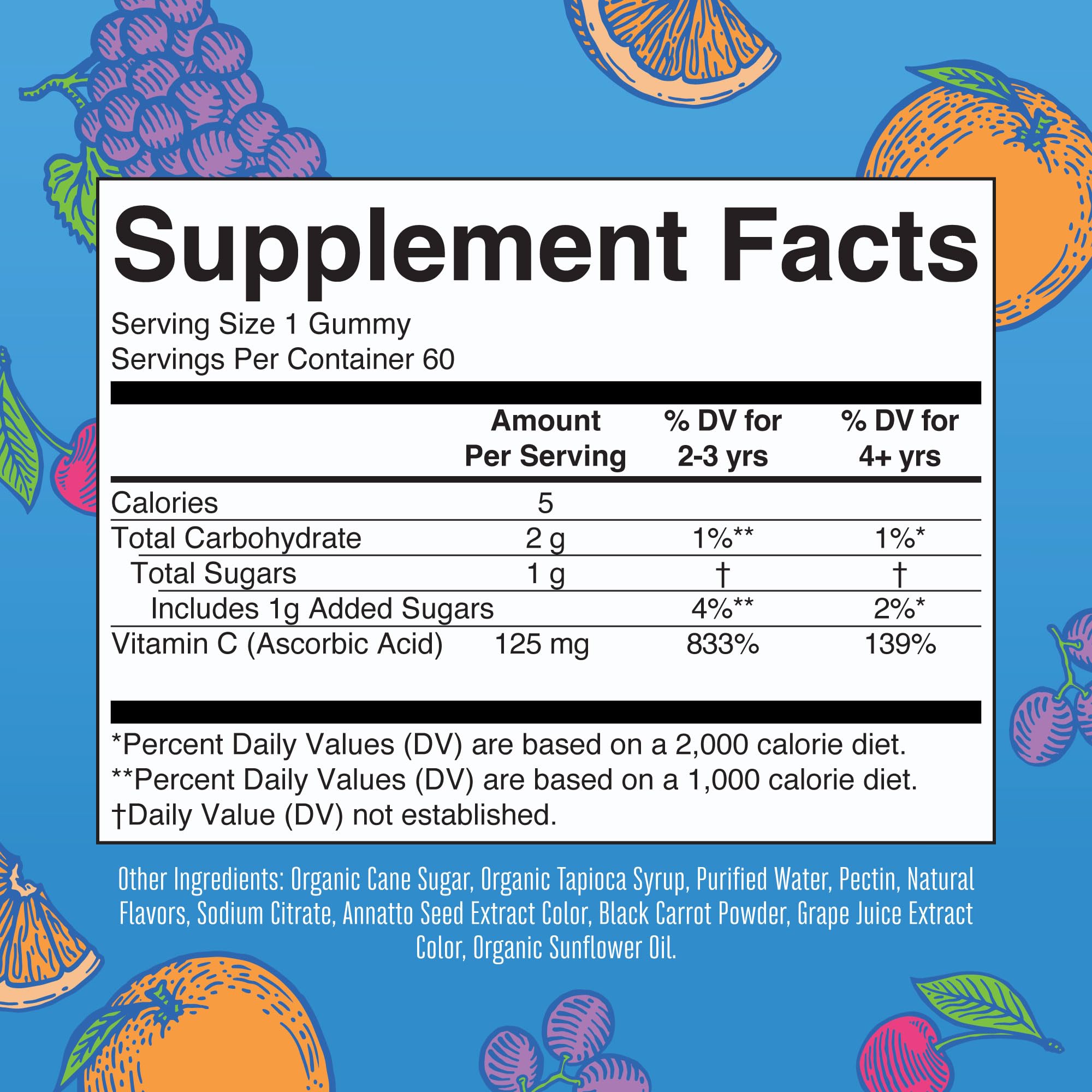 MaryRuth Organics Vegan Vitamin C Gummies | 2 Month Supply | Immune Support Supplement | Adults & Kids Vitamin C | Chewable Vitamin C Gummy Vitamins | Non GMO | Pectin Based | 60 Count