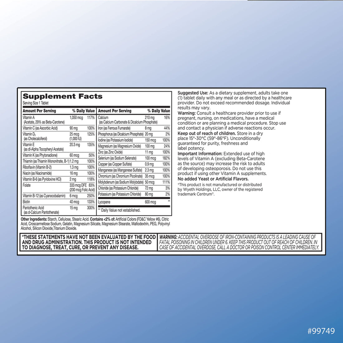 Quality Choice Mens Multi-Vite, Multivitamin Tablets for Daily Health Support Formulated for Men Under 50 in 120 Count Bottles