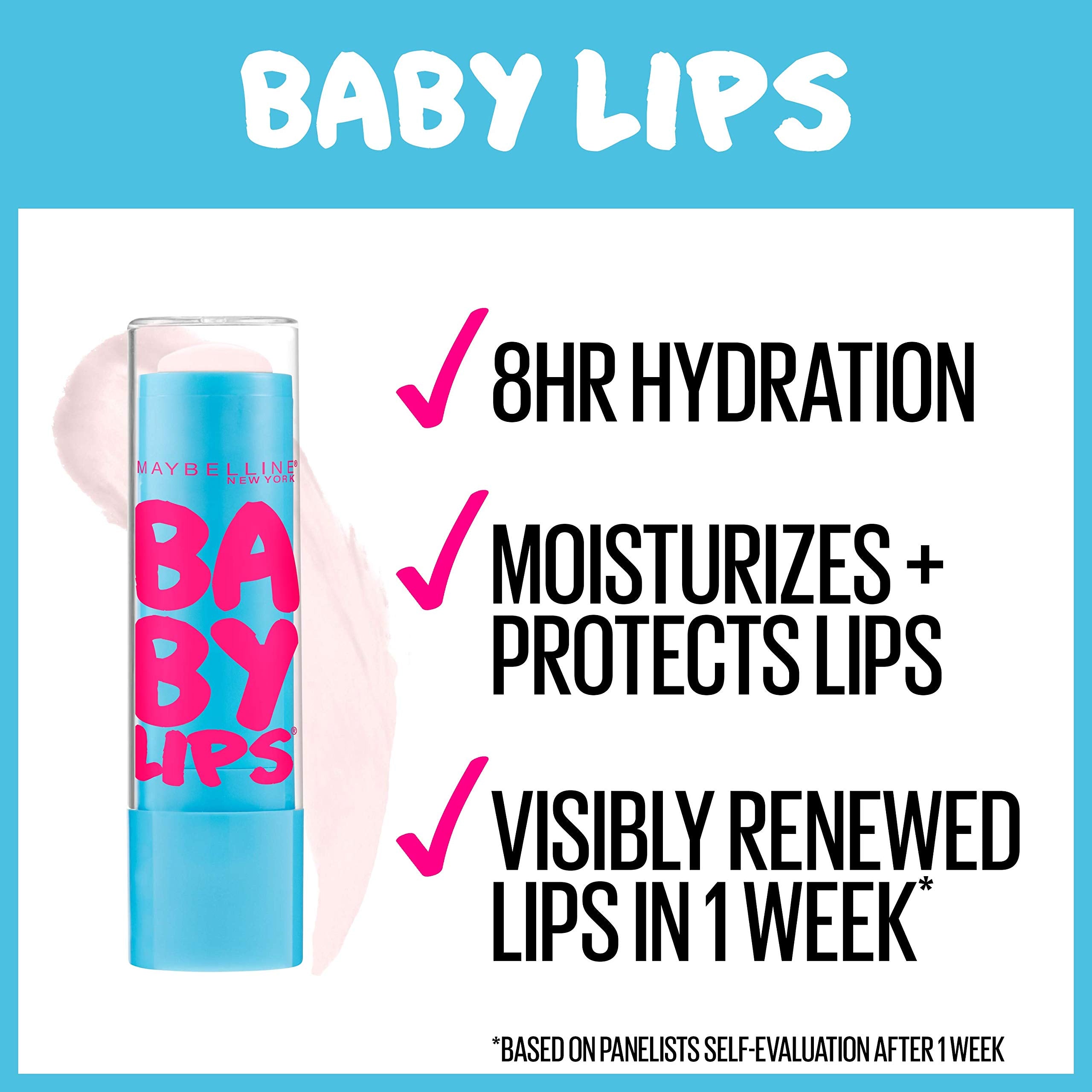 Maybelline New York Baby Lips Glow Lip Balm, My Pink, 0.13 oz.
