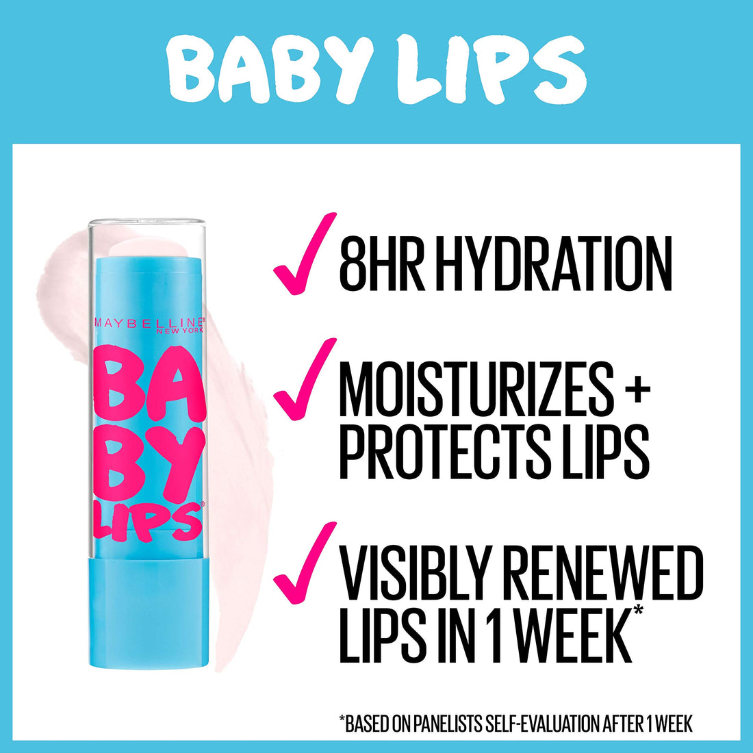 Maybelline New York Baby Lips Glow Lip Balm, My Pink, 0.13 oz.