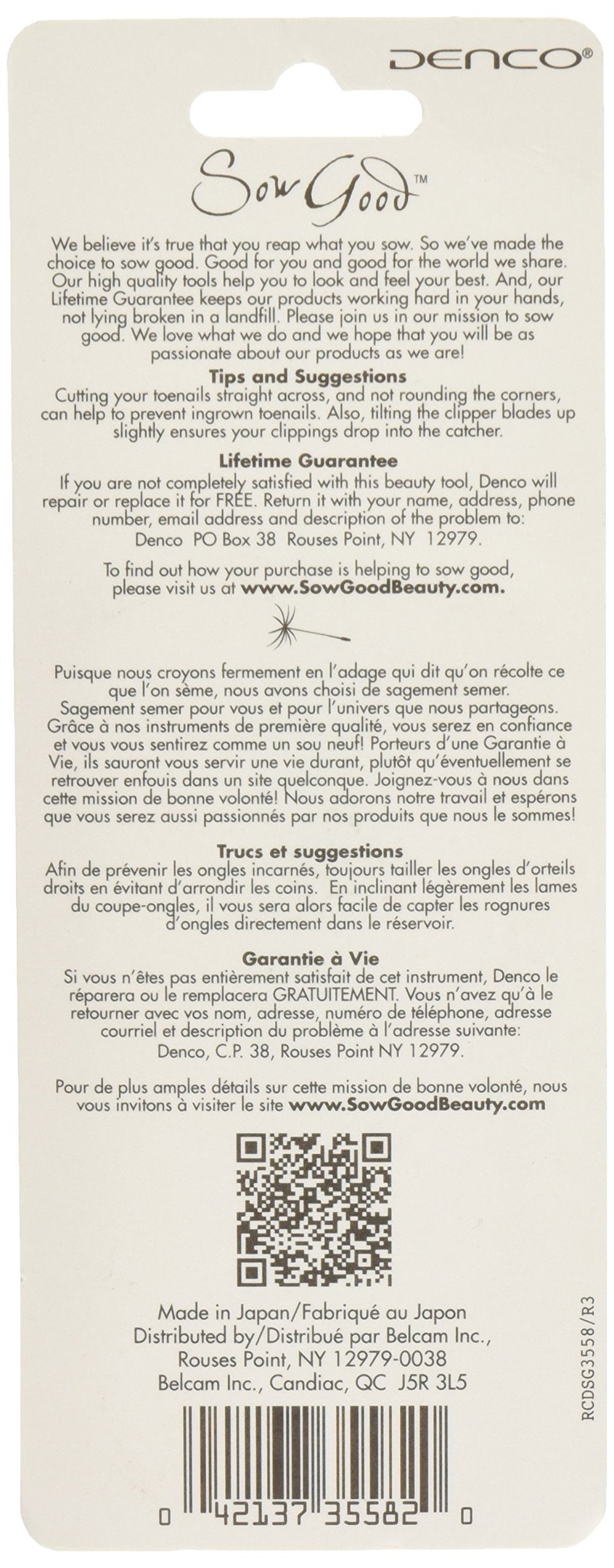 Denco Sow Good Toenail Clipper with Catcher