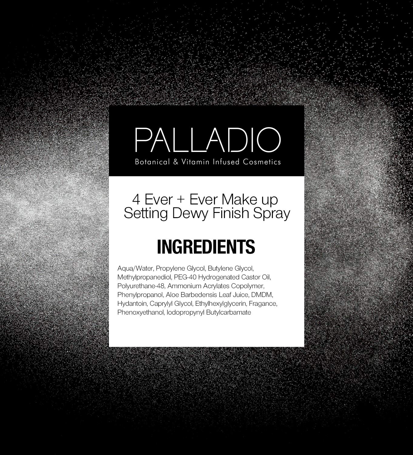 Palladio Beauty 4 EVER + EVER MAKE UP SETTING MATTE FINISH SPRAY MATTE 3.4 fl oz, 1 count, 100 ml