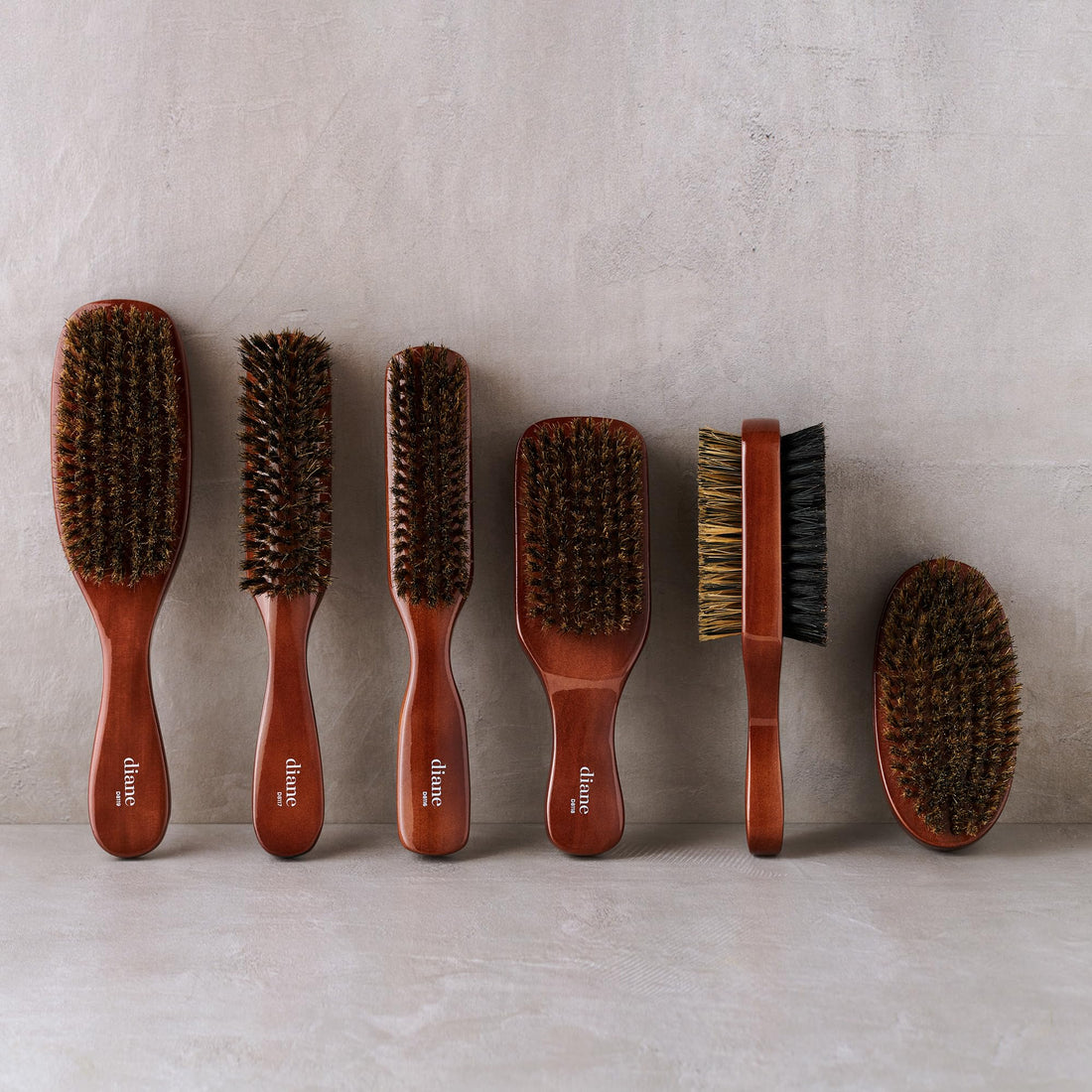 Diane Men's Wave Brush with Boar Bristle (6 Counts)