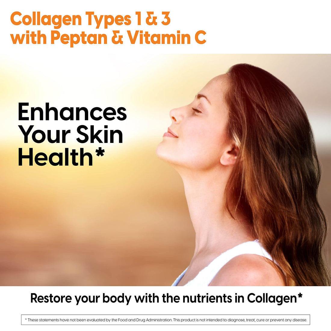 Doctor's Best Collagen Types 1 and 3 with Peptan, Non-GMO, Gluten Free, Soy Free, Supports Hair, Skin, Nails, Tendons and Bones, 1000 mg, 180 Tablets