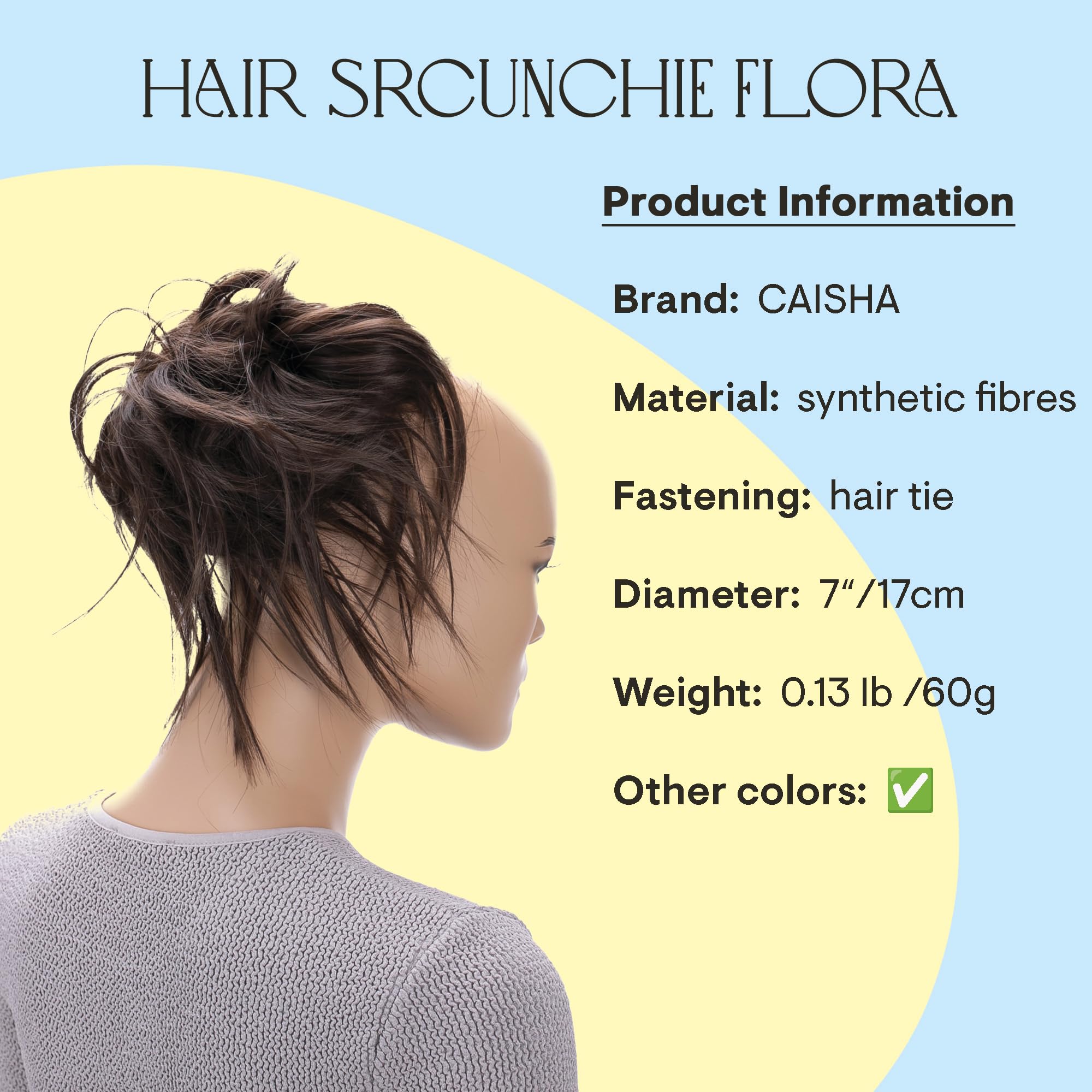 Chocobraun # 4 G2F: Prettyshop Hairpiece Hair Rubber Scrunchie Scrunchy Updos Voluminous Wavy Messy Bun Chocobraun # 4 G2F