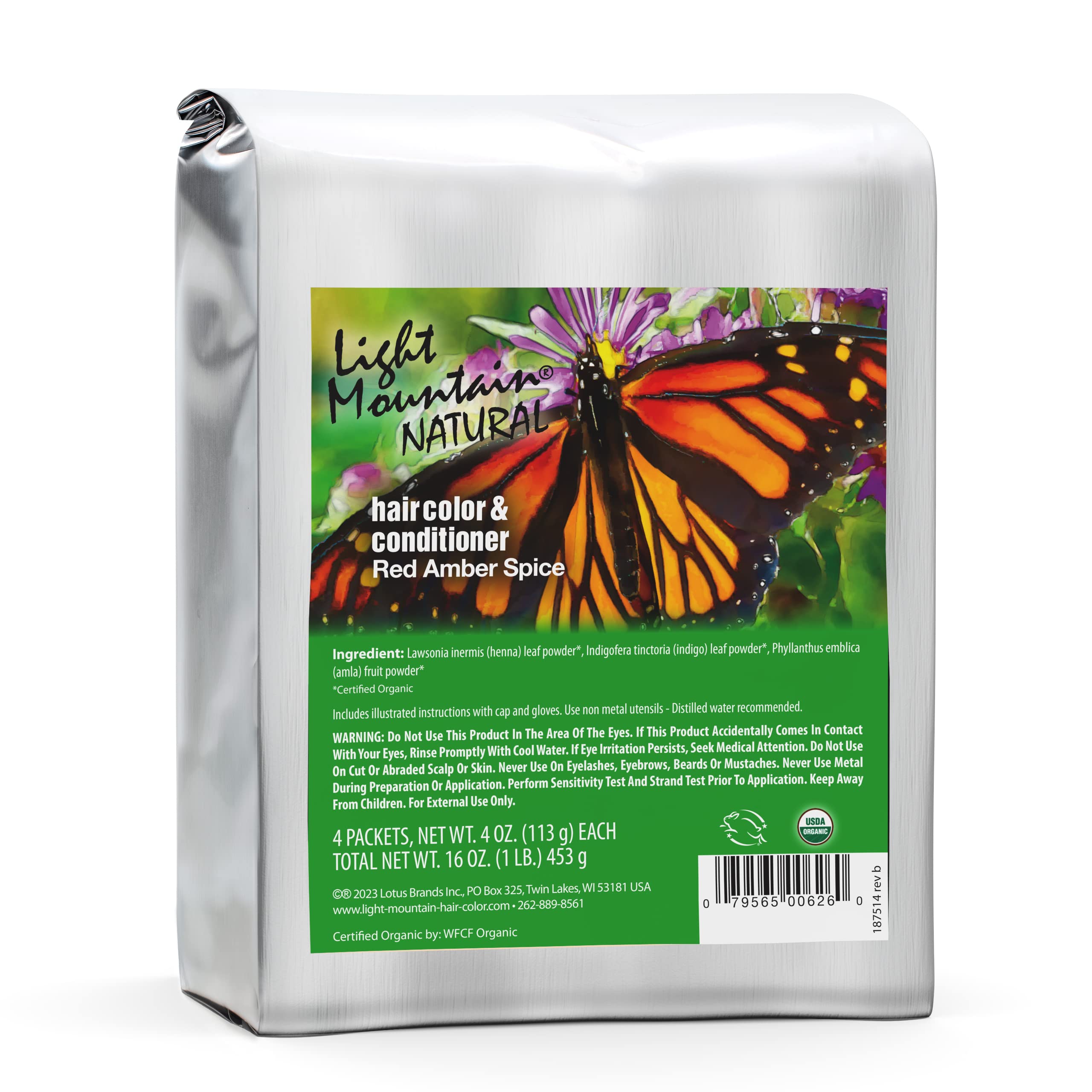 LIGHT MOUNTAIN Light Mountain Natural Bulk Hair Color And Conditioner, Red Amber Spice