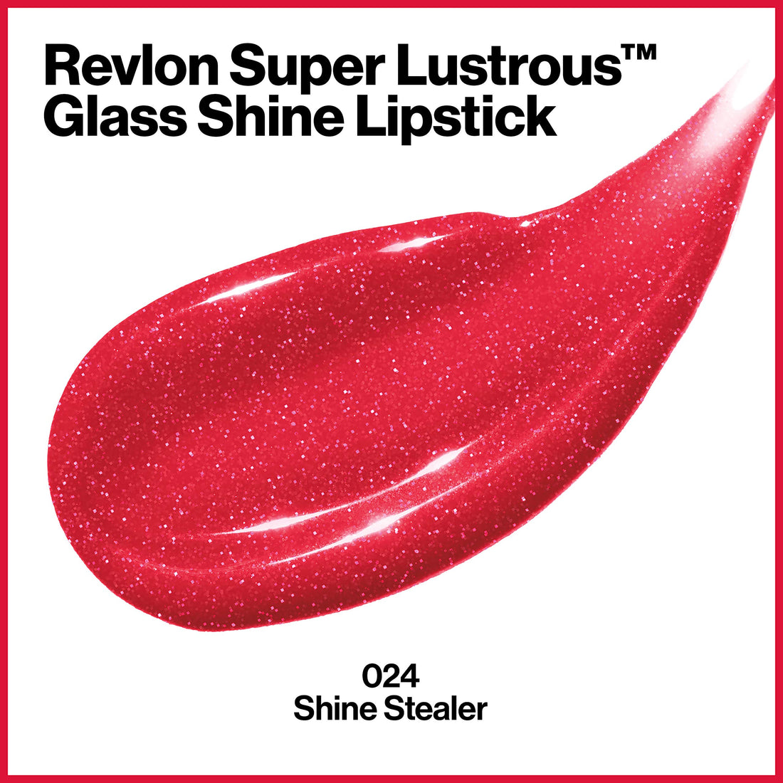 REVLON Super Lustrous Glass Shine Lipstick, Flawless Moisturizing Lip Color with Aloe, Hyaluronic Acid and Rose Quartz, Shine Stealer (024), 0.15 oz