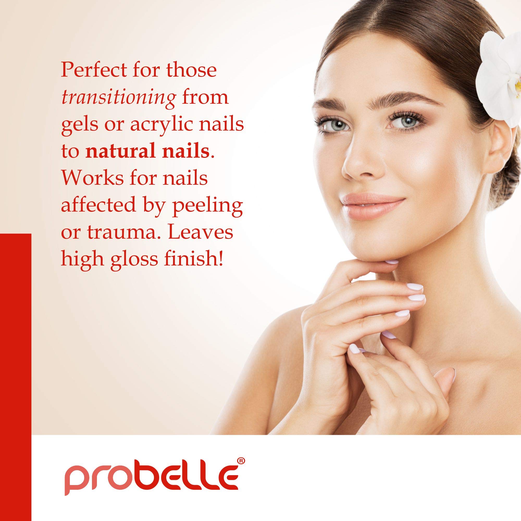 Probelle Nail Strengthener, Strengthens and Improves nail growth. Formaldehyde Free Formula, 0.5 oz