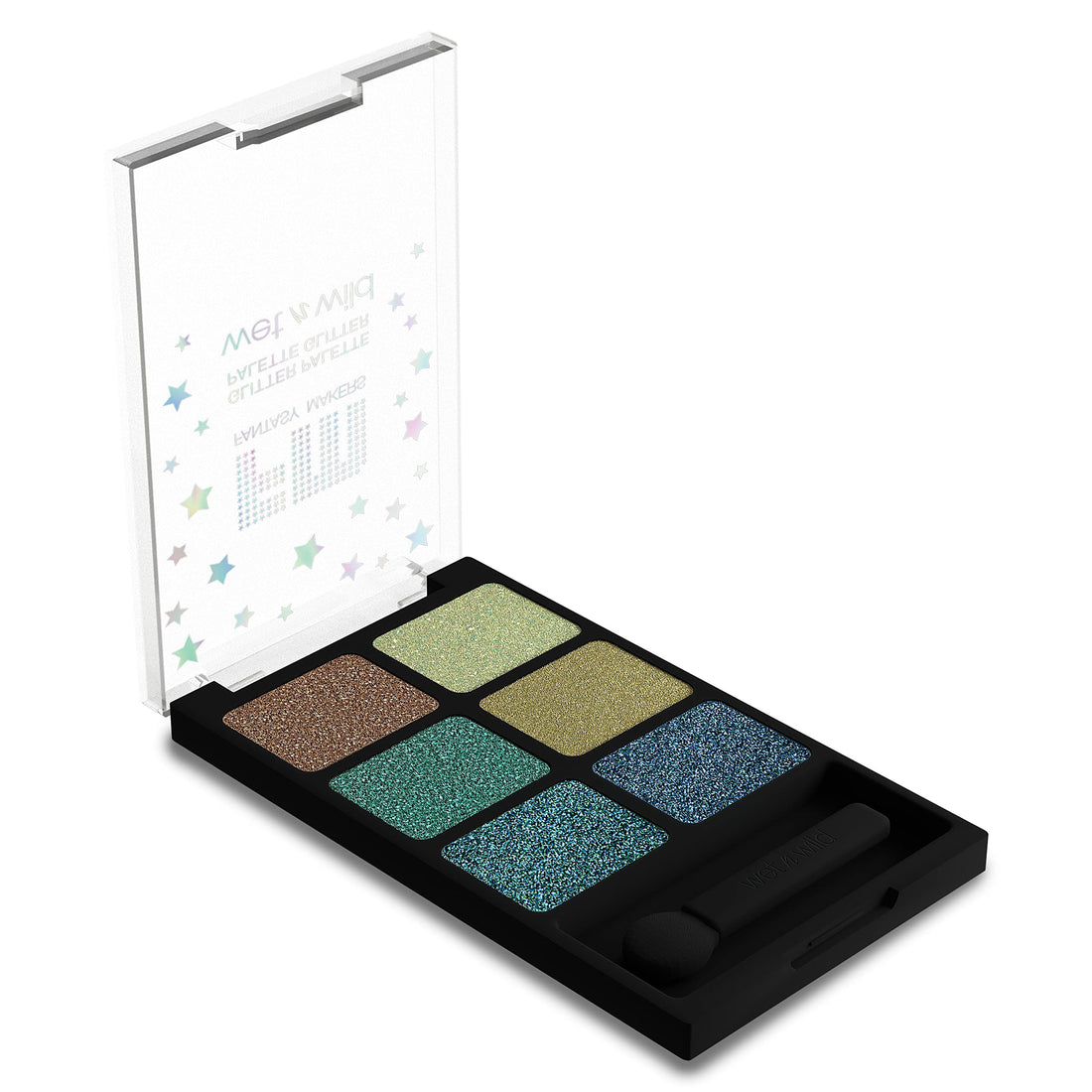 wet n wild Fantasy Makers Glitter Palette, Long Wearing Shimmering Brilliance, Creamy Texture, 6 Complementary Shades, Cruelty-Free - Boogie Monster