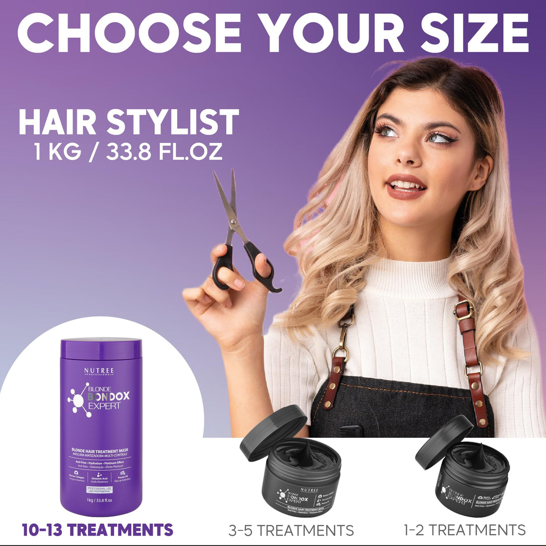 Blonde Bottox Expert, Brazilian Blonde Bottox Hair Treatment, Mask, 1kg/33.8 Fl.oz