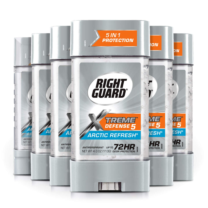 Right Guard Total Defense Power Gel Anti-Perspirant Deodorant, Artic Refresh, 4-Ounce Tube (Pack of 6)