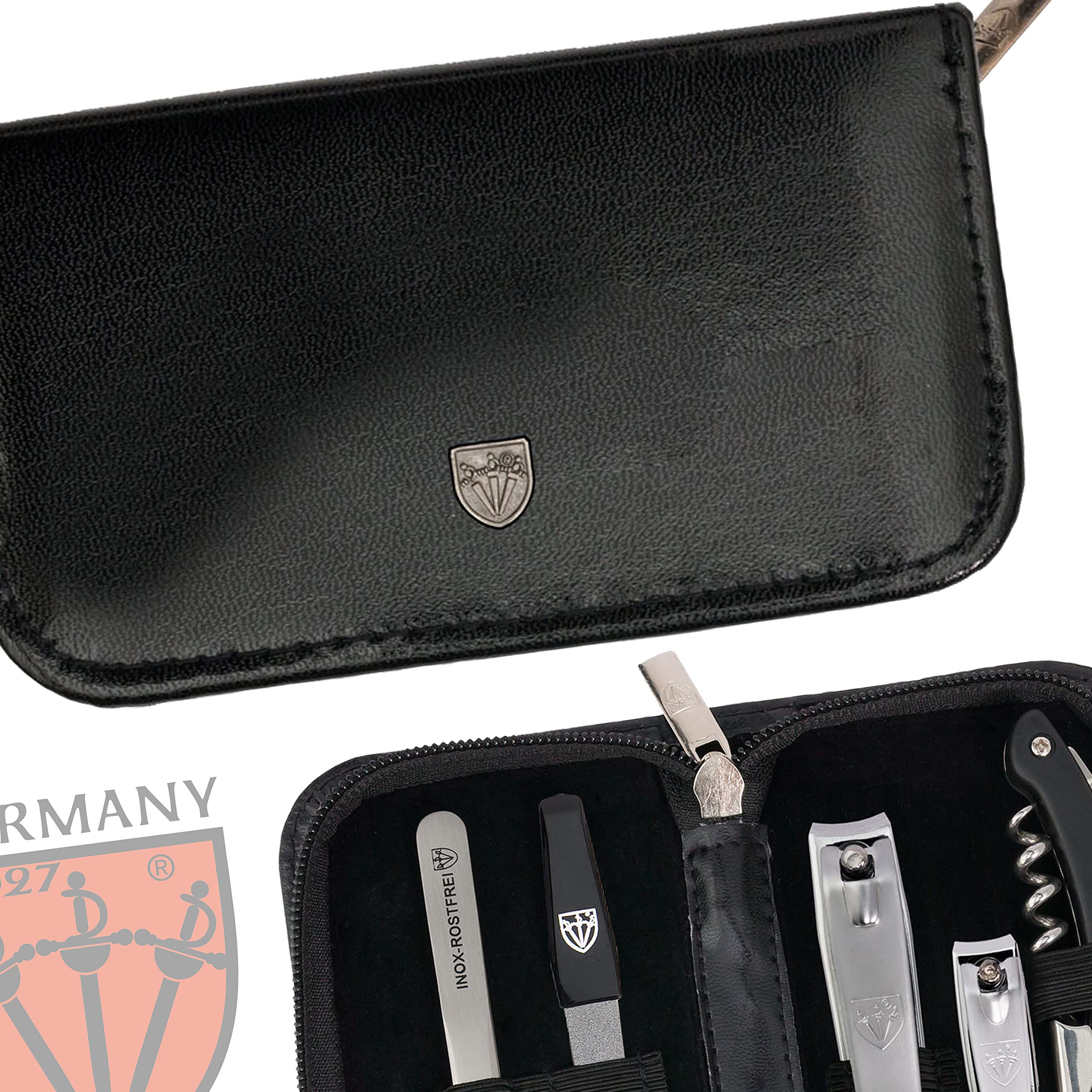 Three Swords Exclusive 5 Piece Manicure Pedicure Grooming Nail Care Set / Kit / Case Basic Standard Quality (000804)