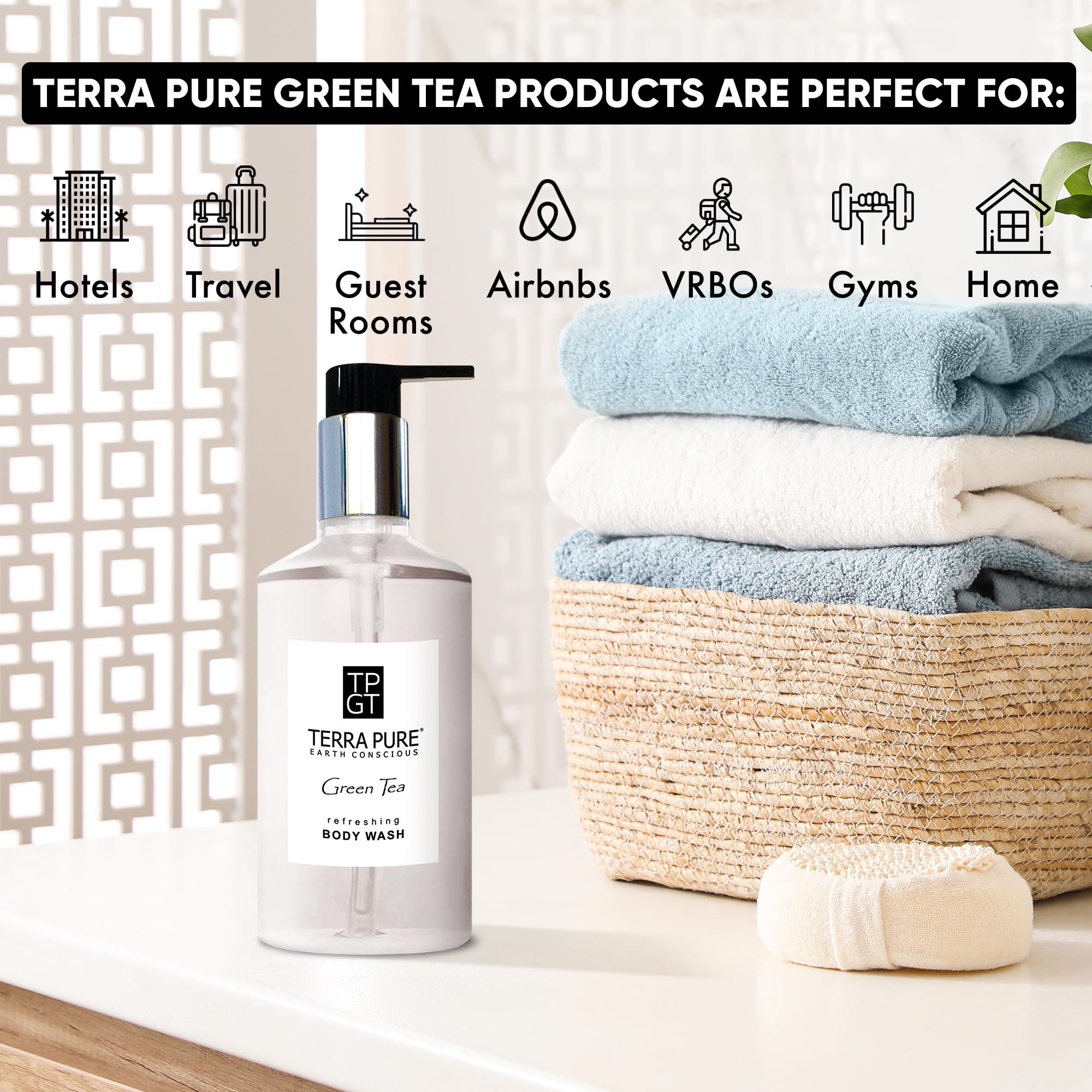 Terra Pure Hand and Body Wash, Retail Amenities, 10.14 oz (Single)
