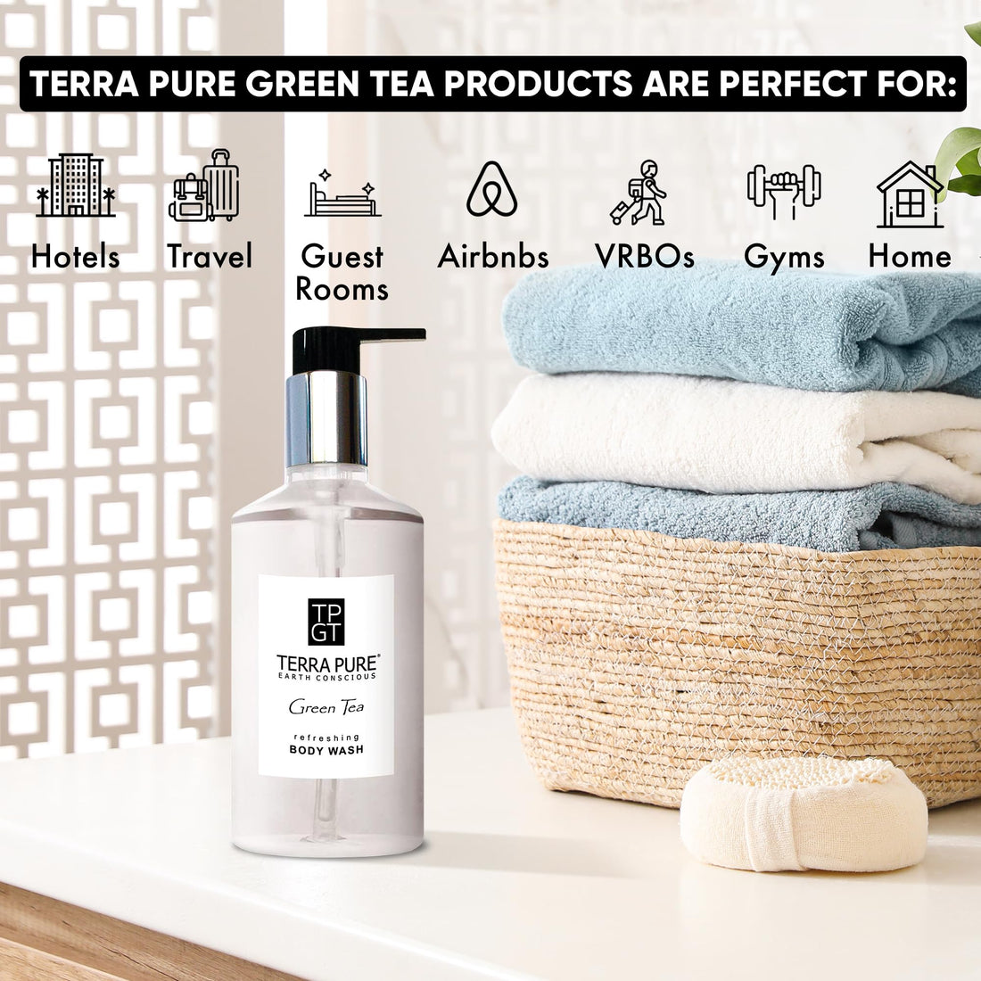 Terra Pure Hand and Body Wash, Retail Amenities, 10.14 oz (Single)
