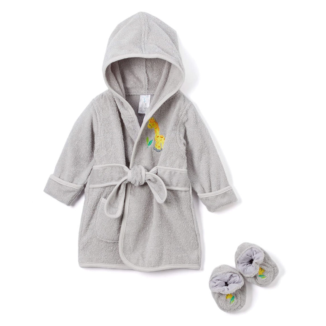 pasilk 100% Cotton Hooded Terry Bathrobe with Booties — Baby Girl Gifts — Baby Boy Gifts — 0-9 Months — Shower Gift