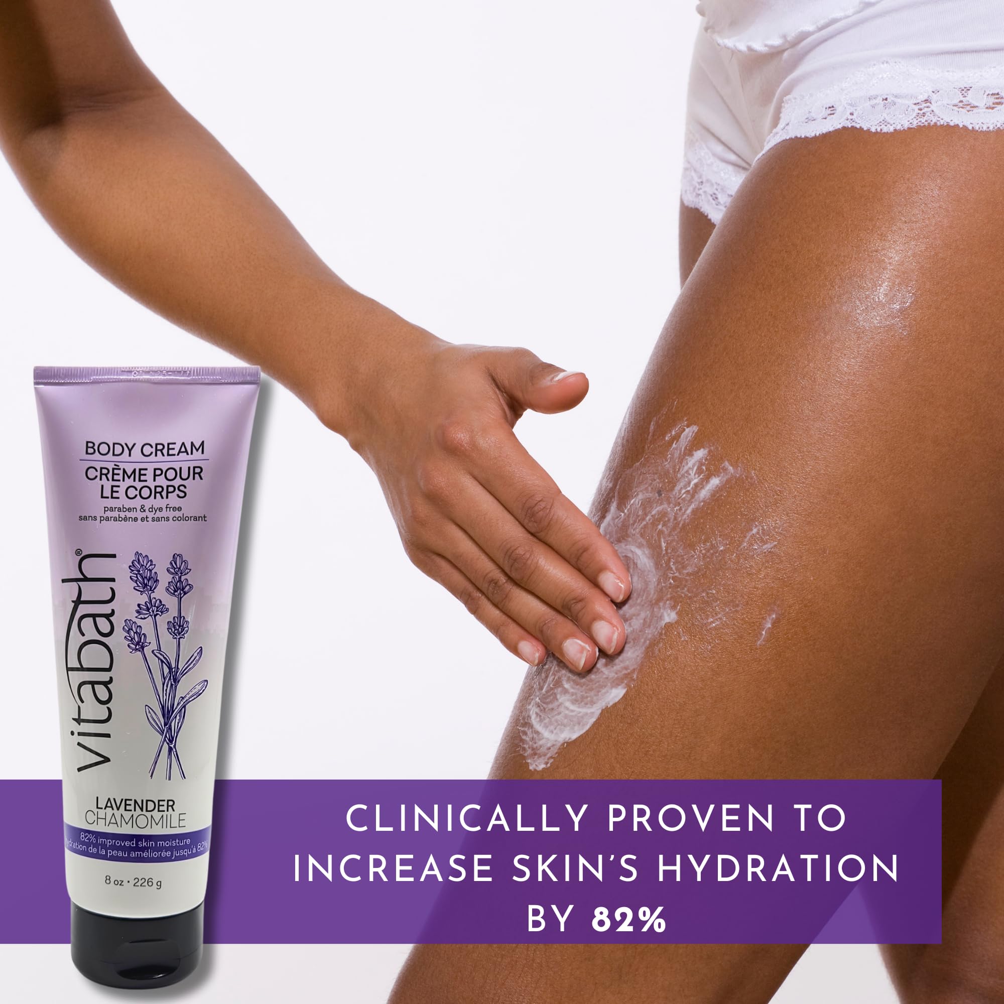 Vitabath Body Cream, Lavender Chamomile, 8 Fluid Ounce