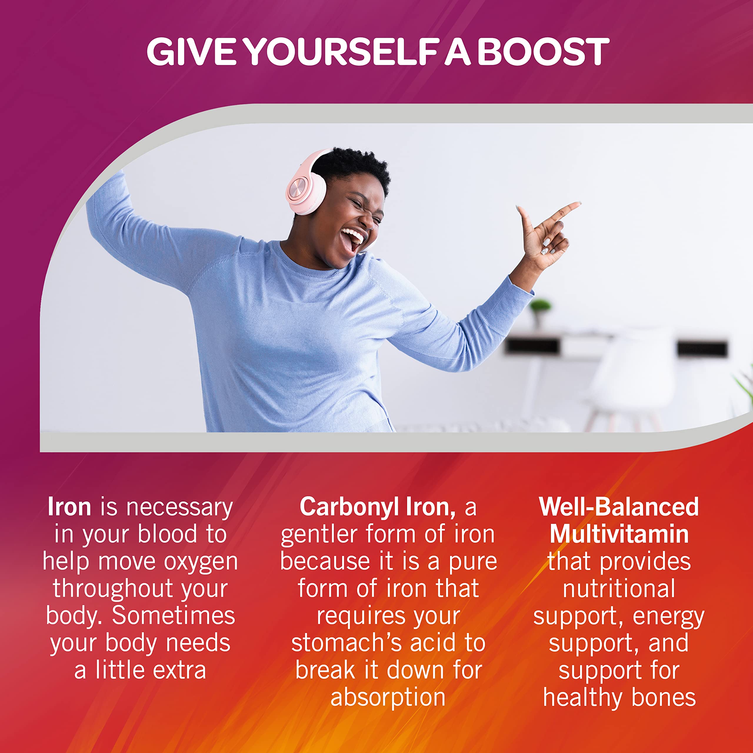 Geritol, Multivitamin Supplement, Contains B-Vitamins, Antioxidants, Vitamins C, E & D and Iron, 26 Essential Vitamins and Minerals, Gluten-Free, Non-GMO, No Artificial Sweeteners, 100 Tablets