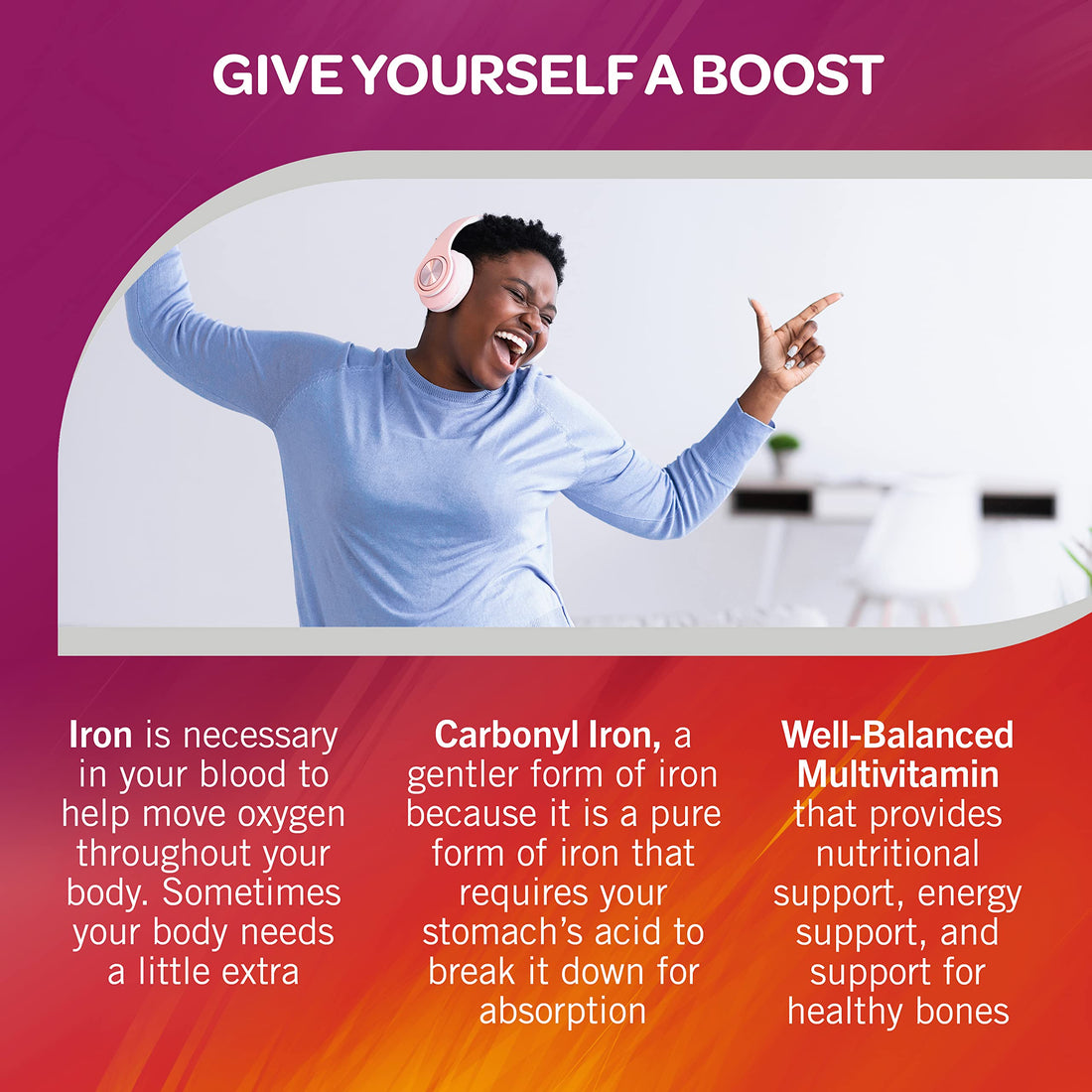 Geritol, Multivitamin Supplement, Contains B-Vitamins, Antioxidants, Vitamins C, E & D and Iron, 26 Essential Vitamins and Minerals, Gluten-Free, Non-GMO, No Artificial Sweeteners, 100 Tablets