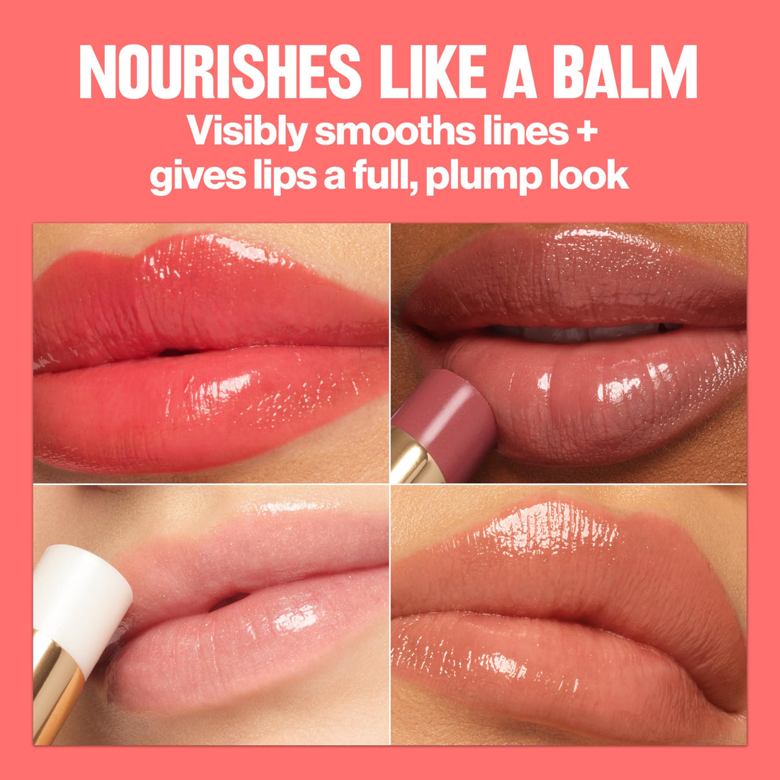 REVLON Super Lustrous Glass Shine Balm, Hydrating Tinted Lip Balm with Hyaluronic Acid, Aloe & Rose Quartz, Medium-Dark Plum Lipstick, 016 Glassy Ruby, 0.11 oz