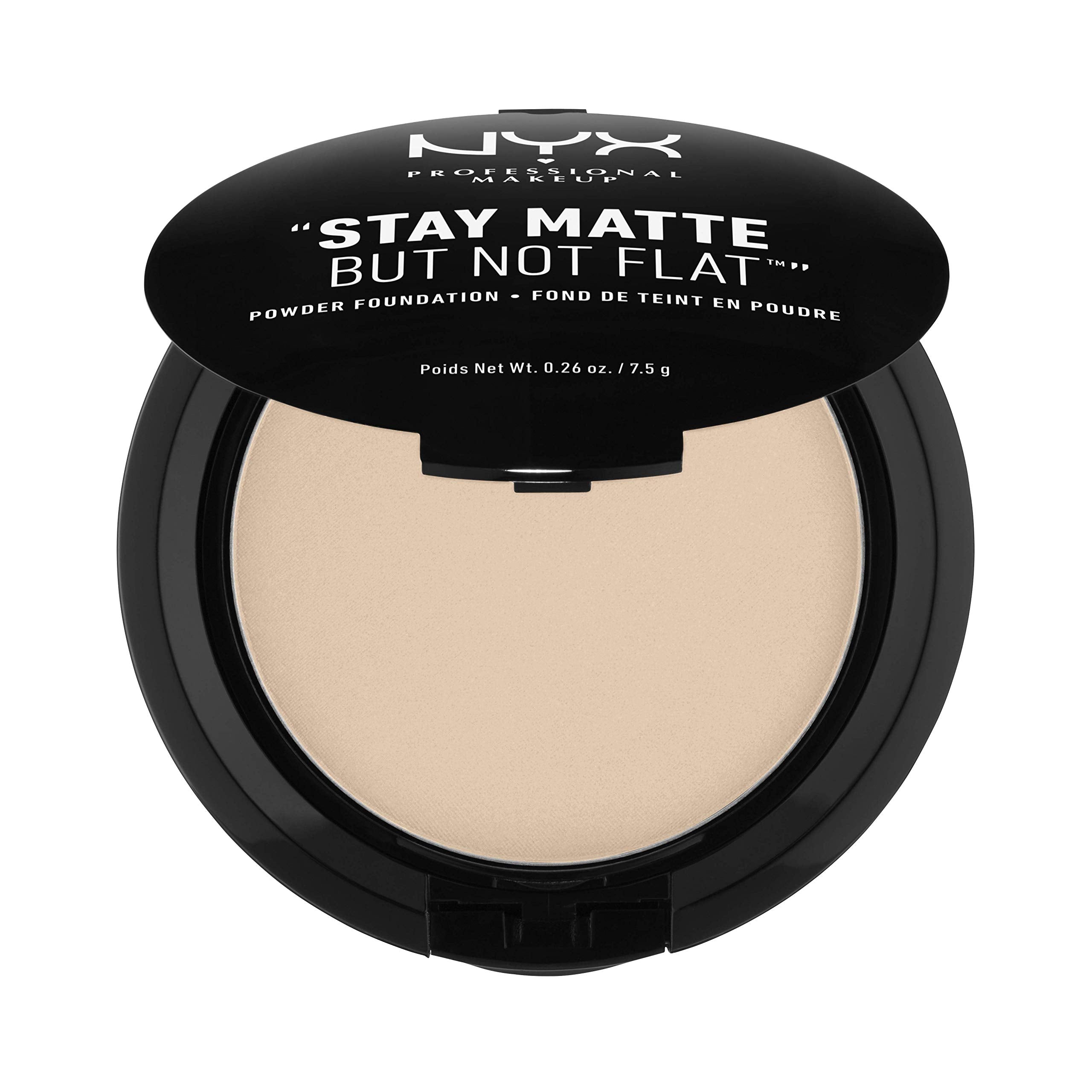 Nyx Professional Makeup Stay Matte Not Flat Powder Foundation, Nude, 7.5g