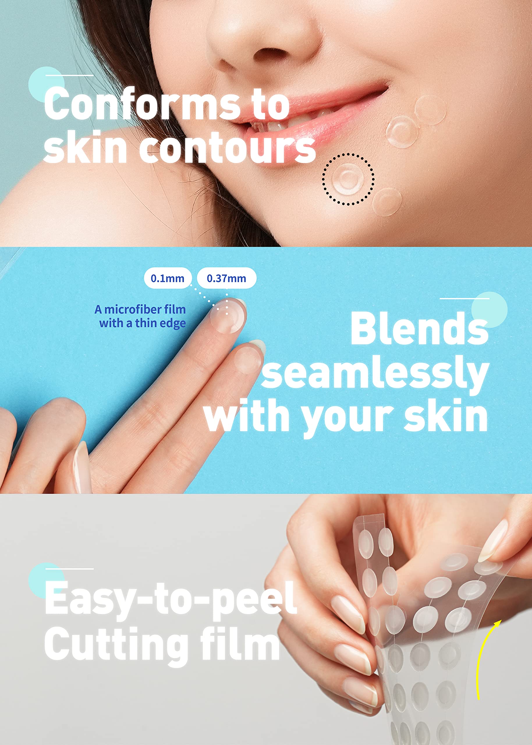 OLIVE YOUNG Care Plus Spot Patch | Hydrocolloid Acne Korean Spot Patch to Cover Zits, Pimples and Blemishes, for Troubled Skin and Face (Hydrocolloid, 204 Count (Pack of 2))