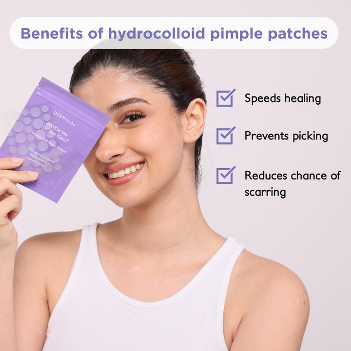#FOBO PATCH Me (If You Can) Targeted Pimple Patches by Dermala – Thin, Clear Hydrocolloid Patch, Pimple-Free Skin (3 Pack)