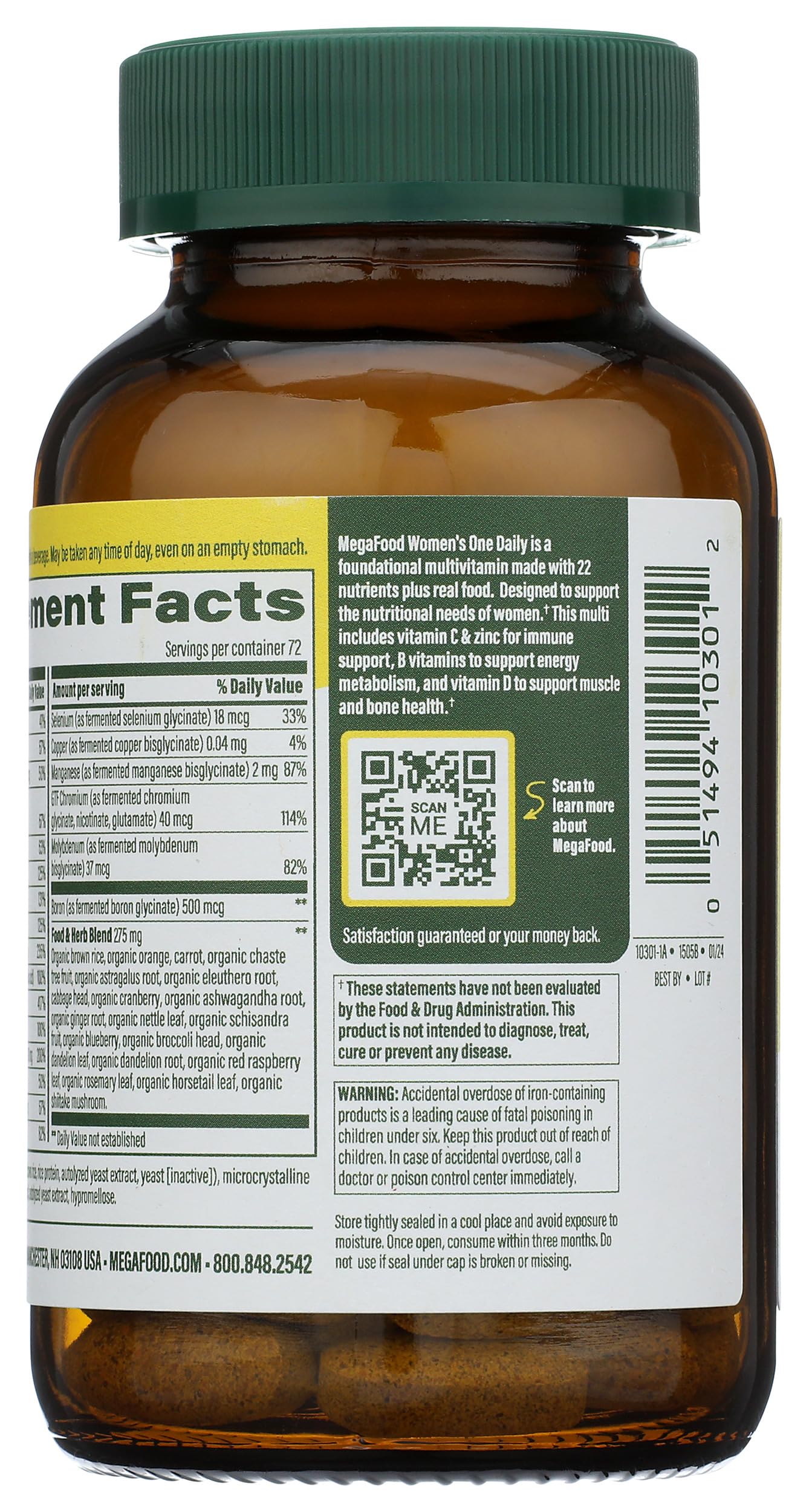 MEGAFOOD Women's One Daily, 72 CT