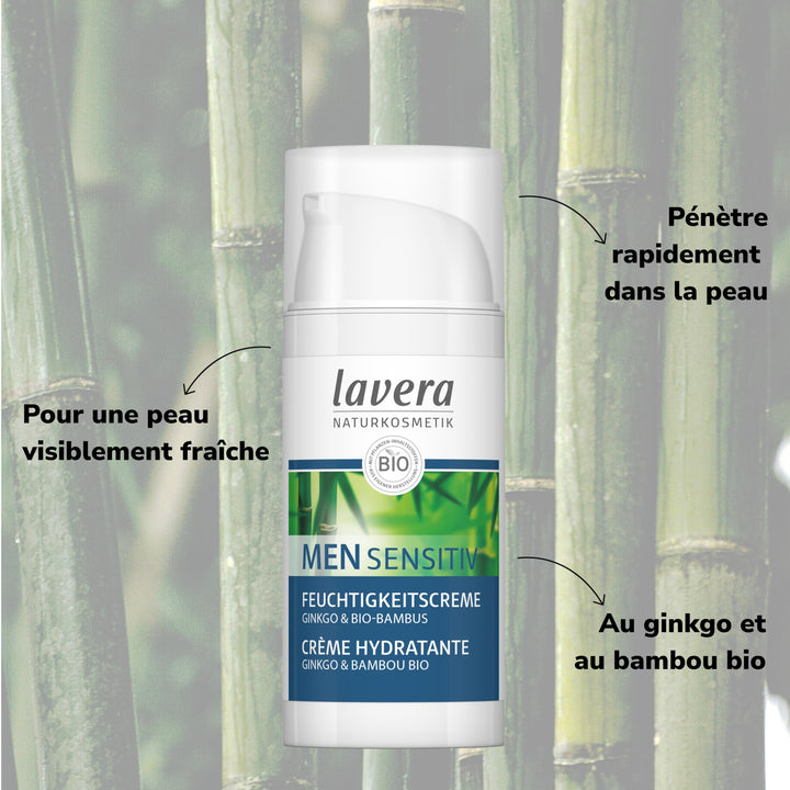 Lavera Natural Daily Moisturizer For Men, Anti-Aging anti Anti-Wrinkle, Long Lasting Moisturization - Sensitive Skin (30ml/1oz)