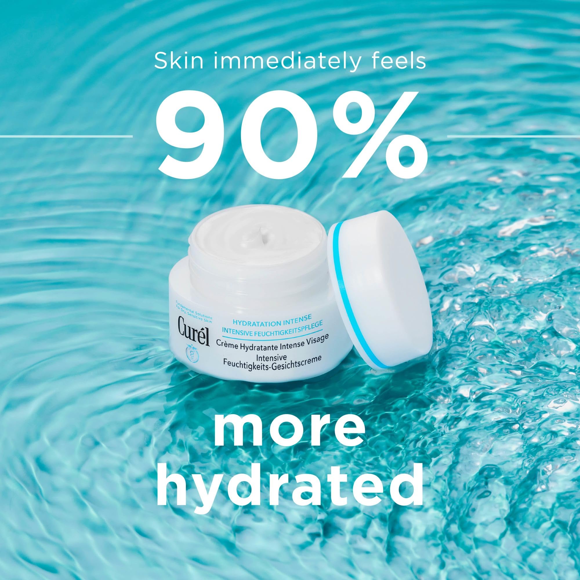 Curel Japanese Skin Care Intensive Face Moisturizer Cream, Hydrating Face Lotion for Dry to Very Dry Sensitive Skin, Anti-Aging, Fragrance-Free, Anti-Wrinkle Japanese Skin Care, 1.4 Oz