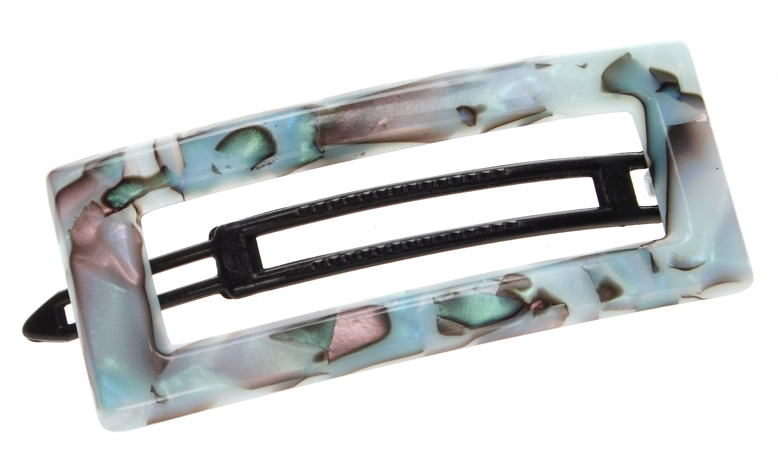 South Sea : France Luxe Cutout Rectangle Plastic Tige Boule Barrette - South Sea