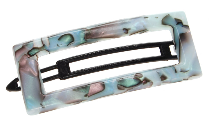 South Sea : France Luxe Cutout Rectangle Plastic Tige Boule Barrette - South Sea