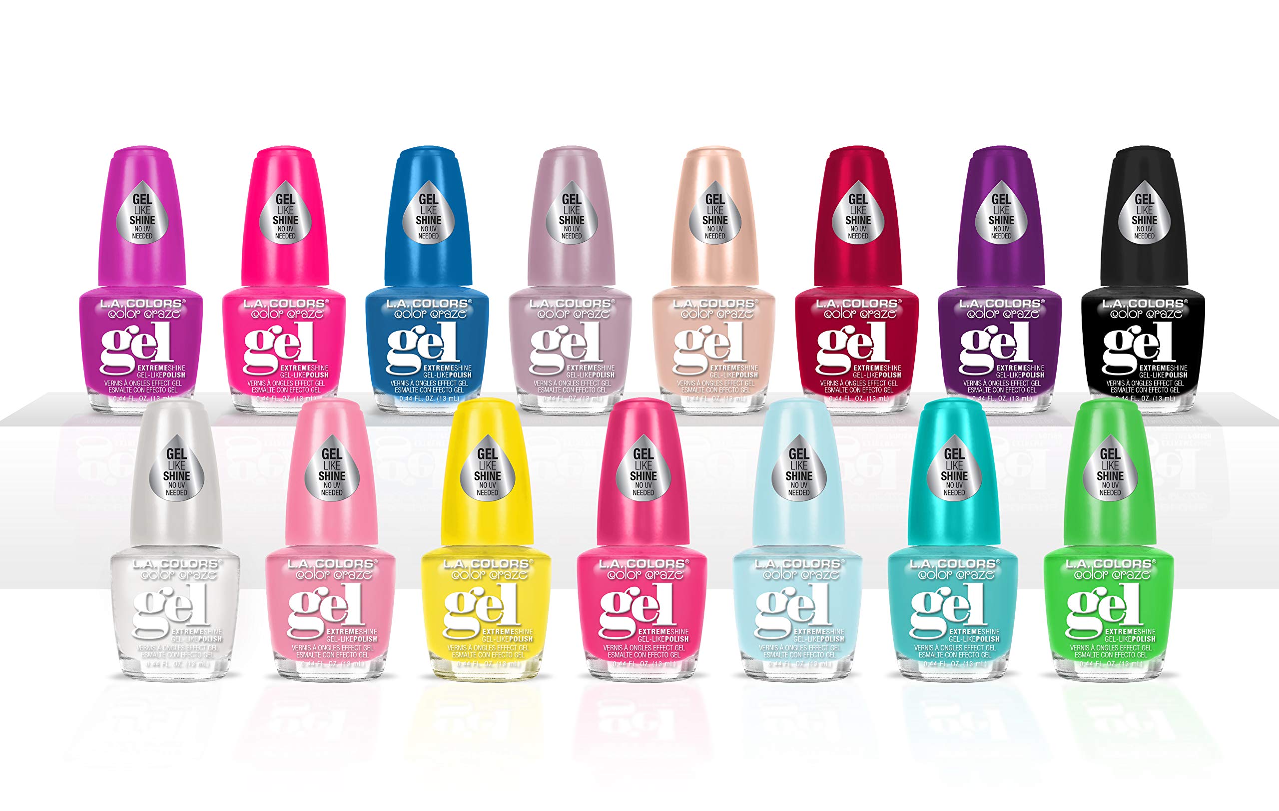 L.A. Colors Craze Nail Polish, Jewel Tone, 0.44 Fluid Ounce