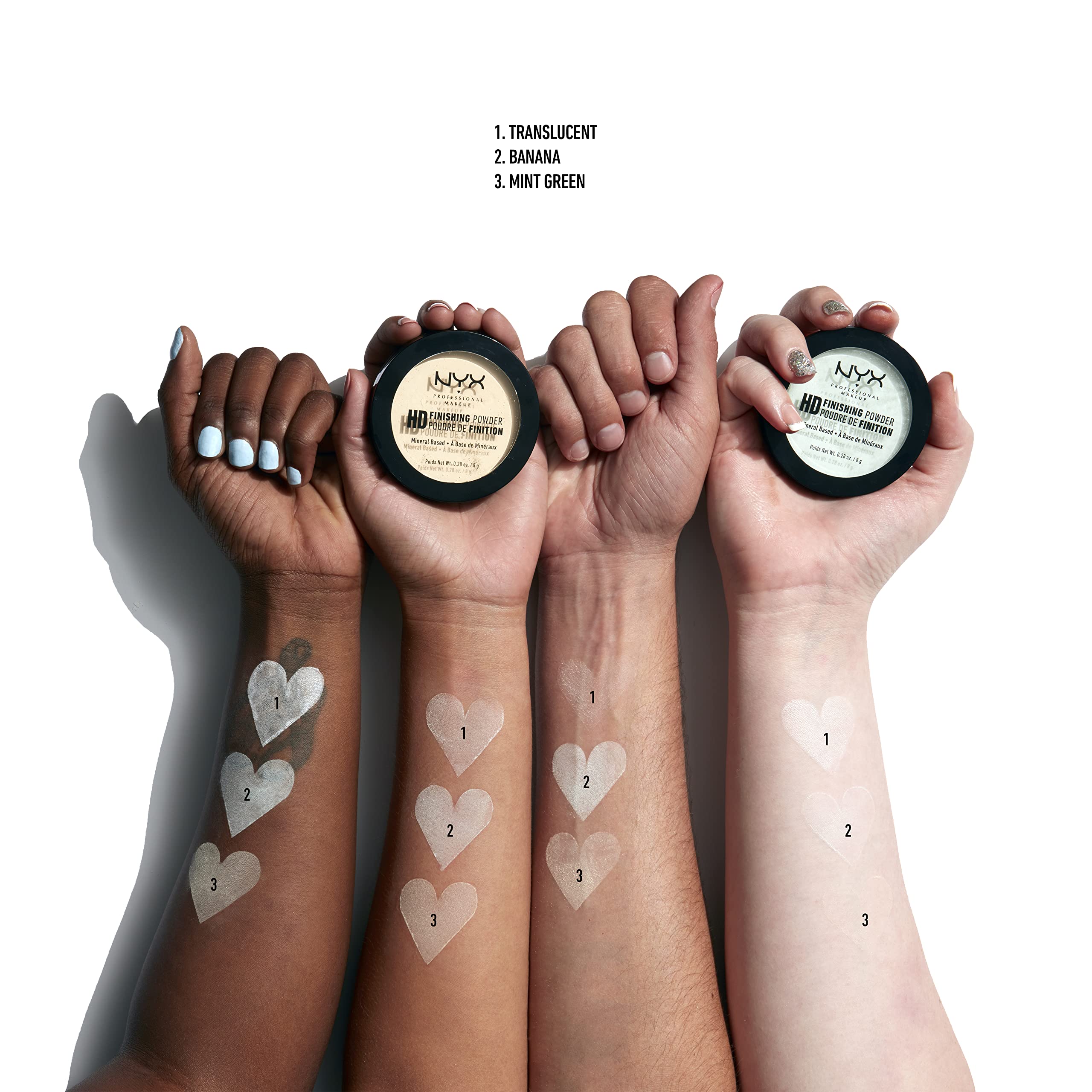 Nyx Professional Makeup High Definition Finishing Powder, Mint Green, 8g