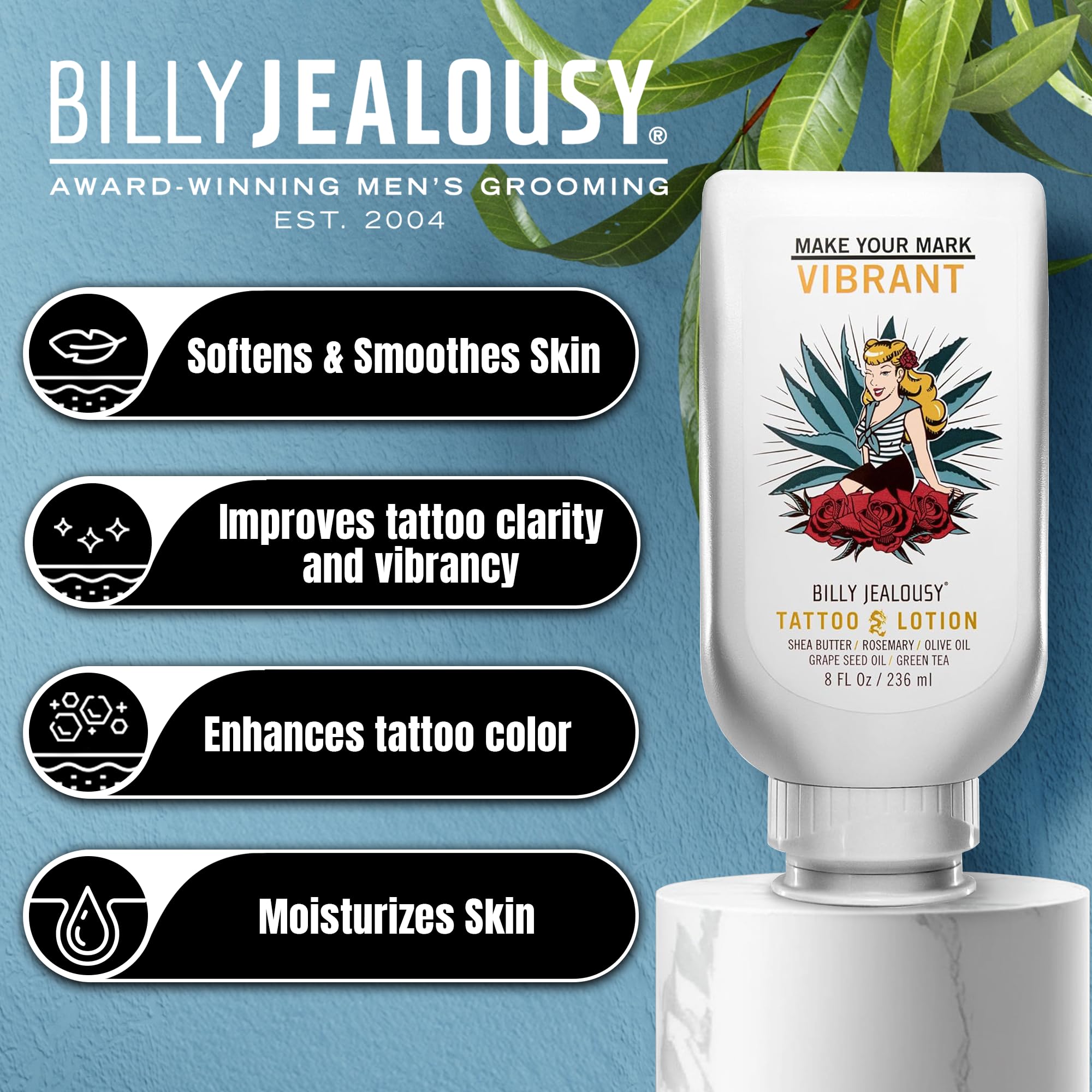 Billy Jealousy Tattoo Lotion - 8 Fl. Oz.
