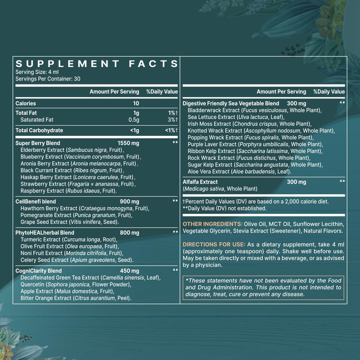 Polyphenols Supplement Liposomal, Over 27 Polyphenol Complex & Powerful Antioxidant, with MCT & Olive Oil, Quercetin Extract, Hawthorn Berry Extract, for Age Defense, Energy, Immune, 120 ML