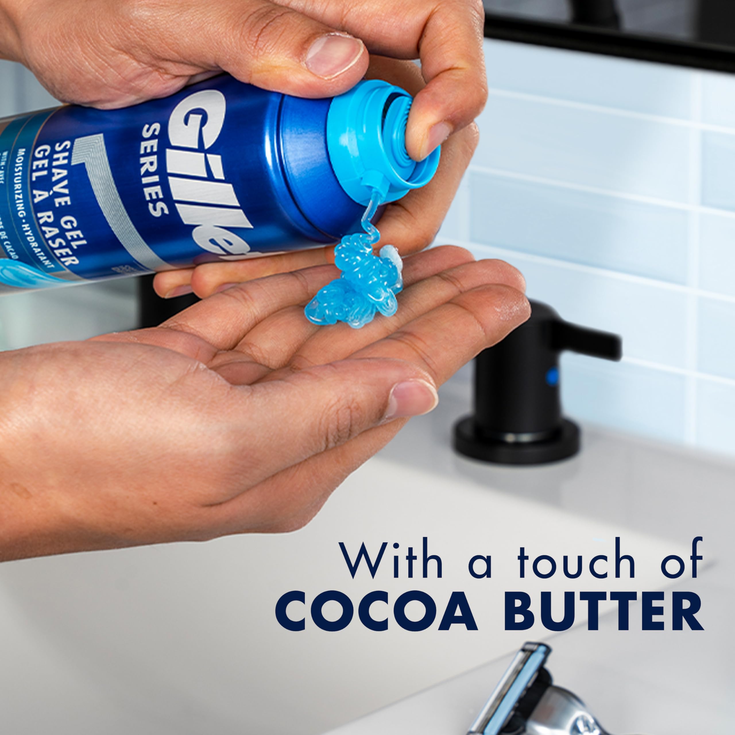 Gillette TGS Series Shave Gel, Moisturizing, 7 Ounce (Pack of 6)