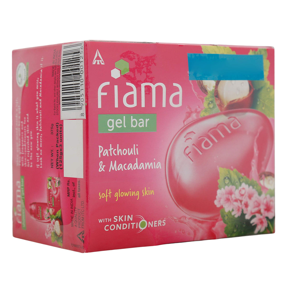 Fiama Di Wills Patchouli & Macadamia Soft Glowing Skin Gel Bar, 125g (Pack Of 3)