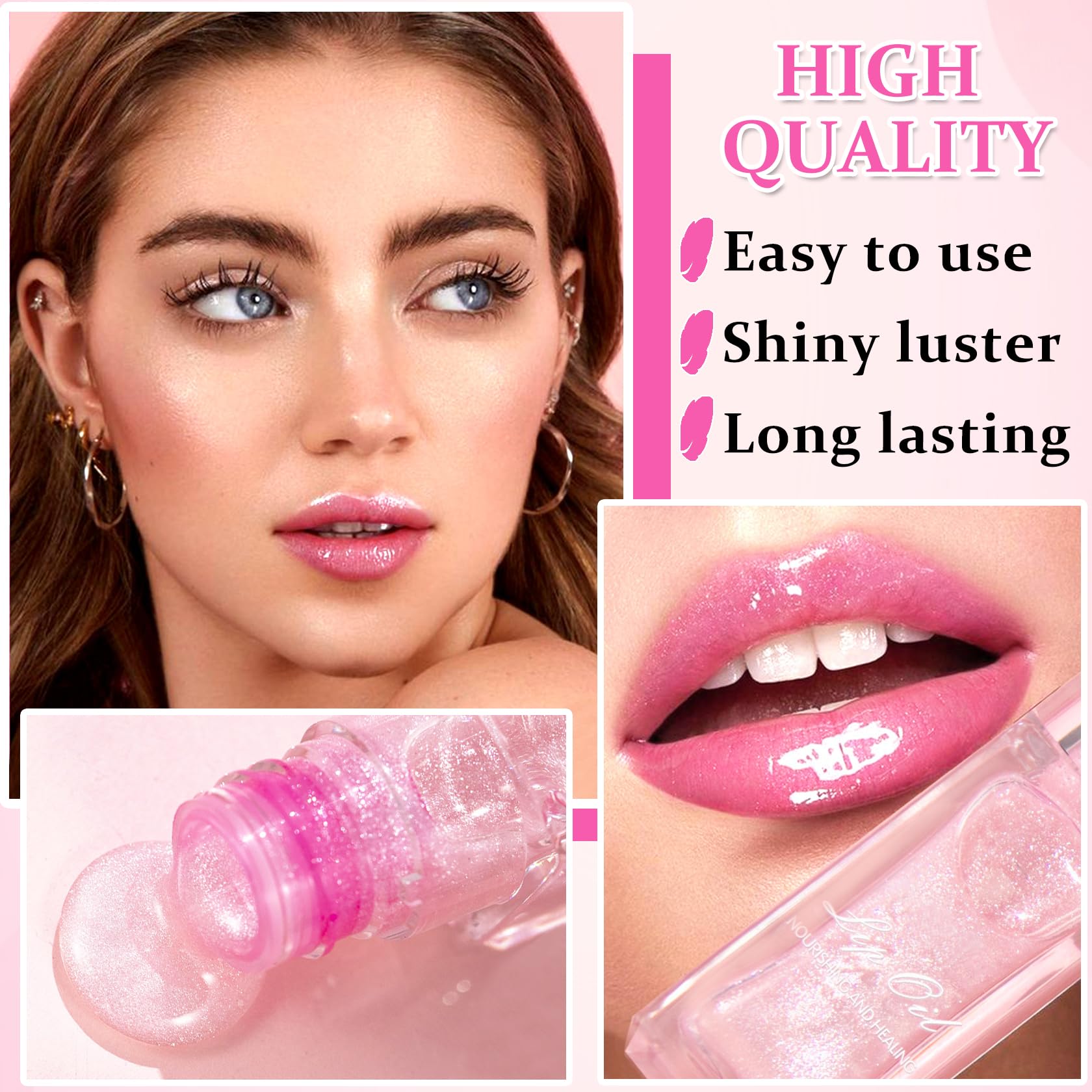 XINGXYUEL Magic Color Changing Lip Oil Tinted Lip Gloss Hydrating Conversion Lip Glow Oil Color Changing Lip Balm Shimmer Glossy Non-Sticky Plumping Lip Oil Stain