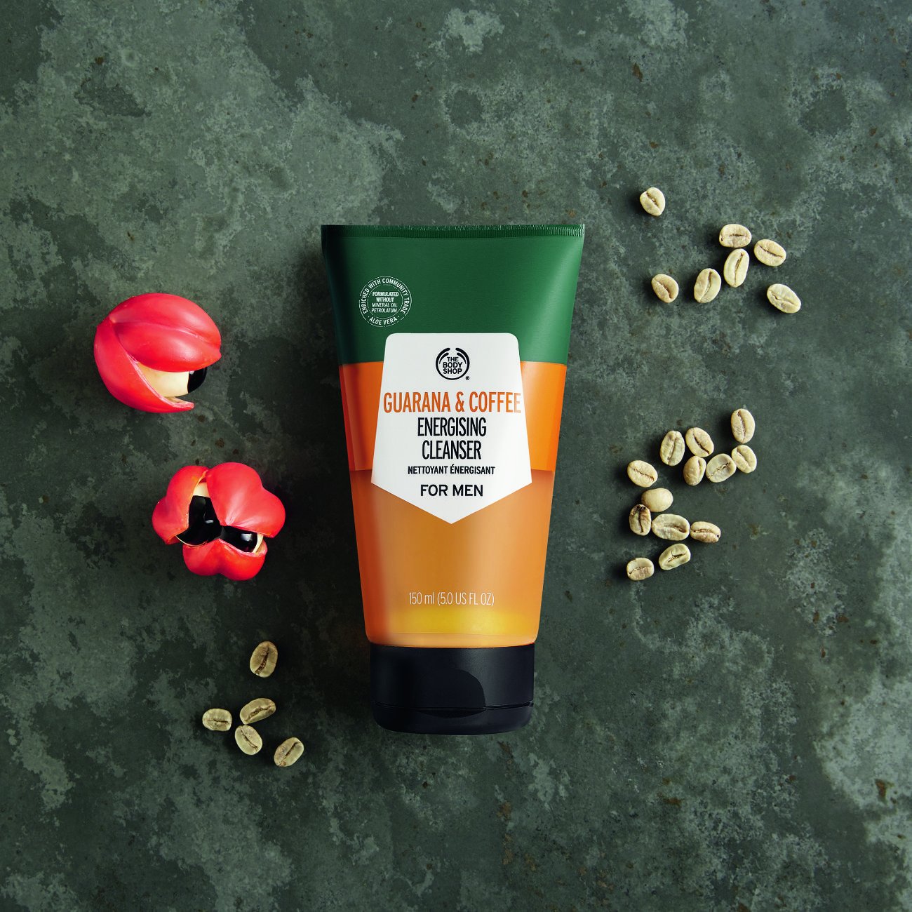 The Body Shop Guarana And Coffee Energising Cleanser For Men, 150 Ml