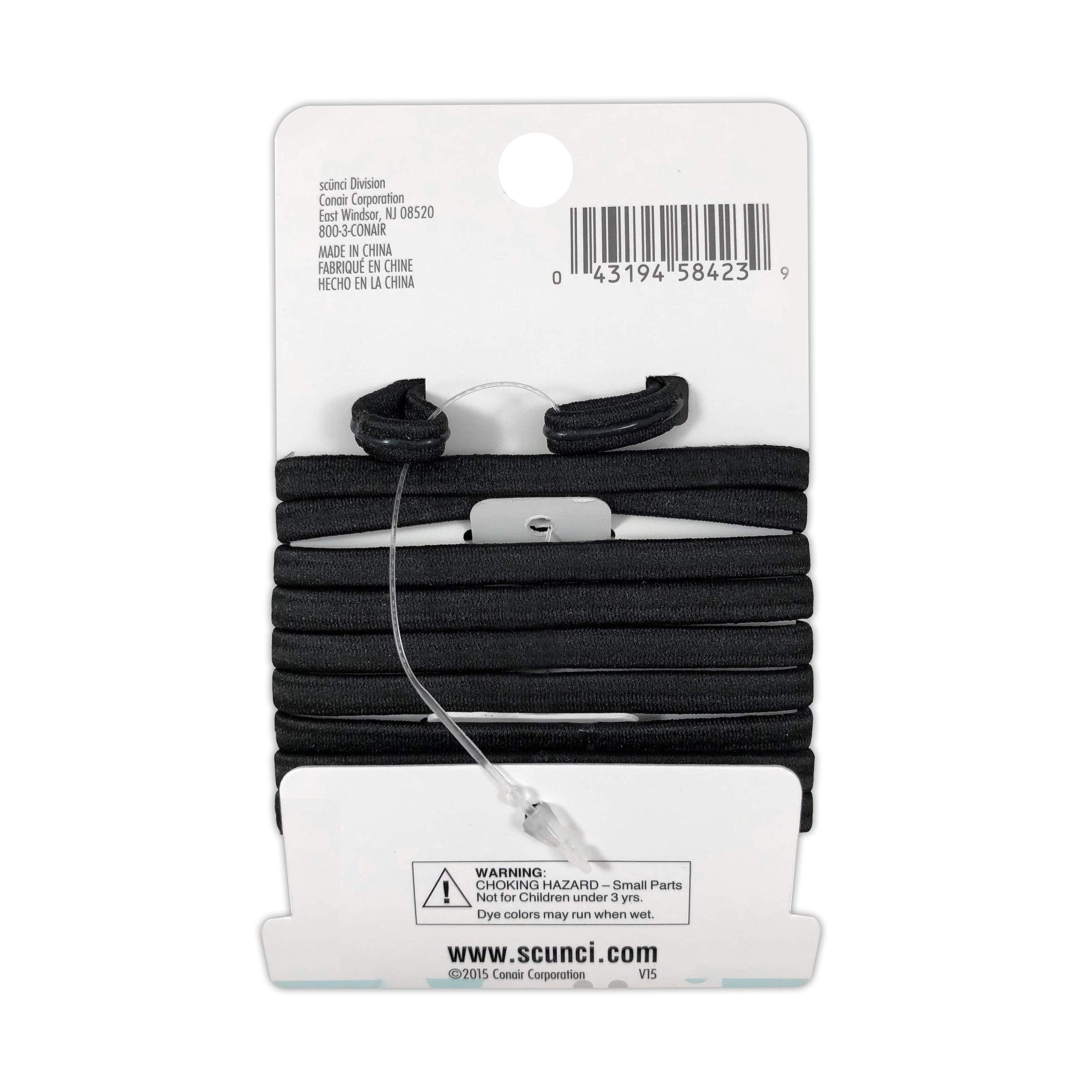 No Slip Elastic Hair Bands, Black by Scunci