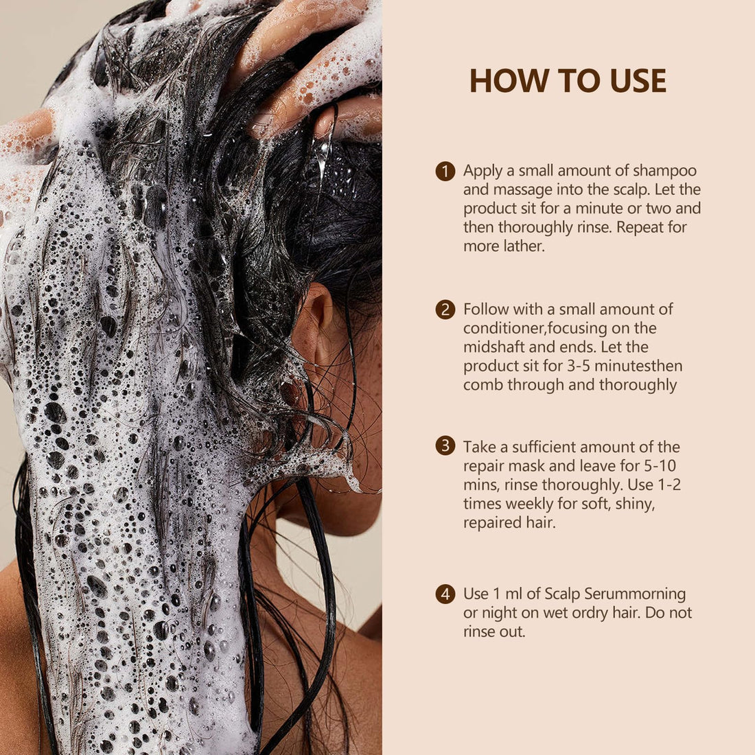 AESTHTANY Morocco Argan Oil Hair Care Travel Kit Rich Moisture Shampoo & Conditioner + Repair Hair Mask + Hair Care Essential Oil(4 Piece Set)