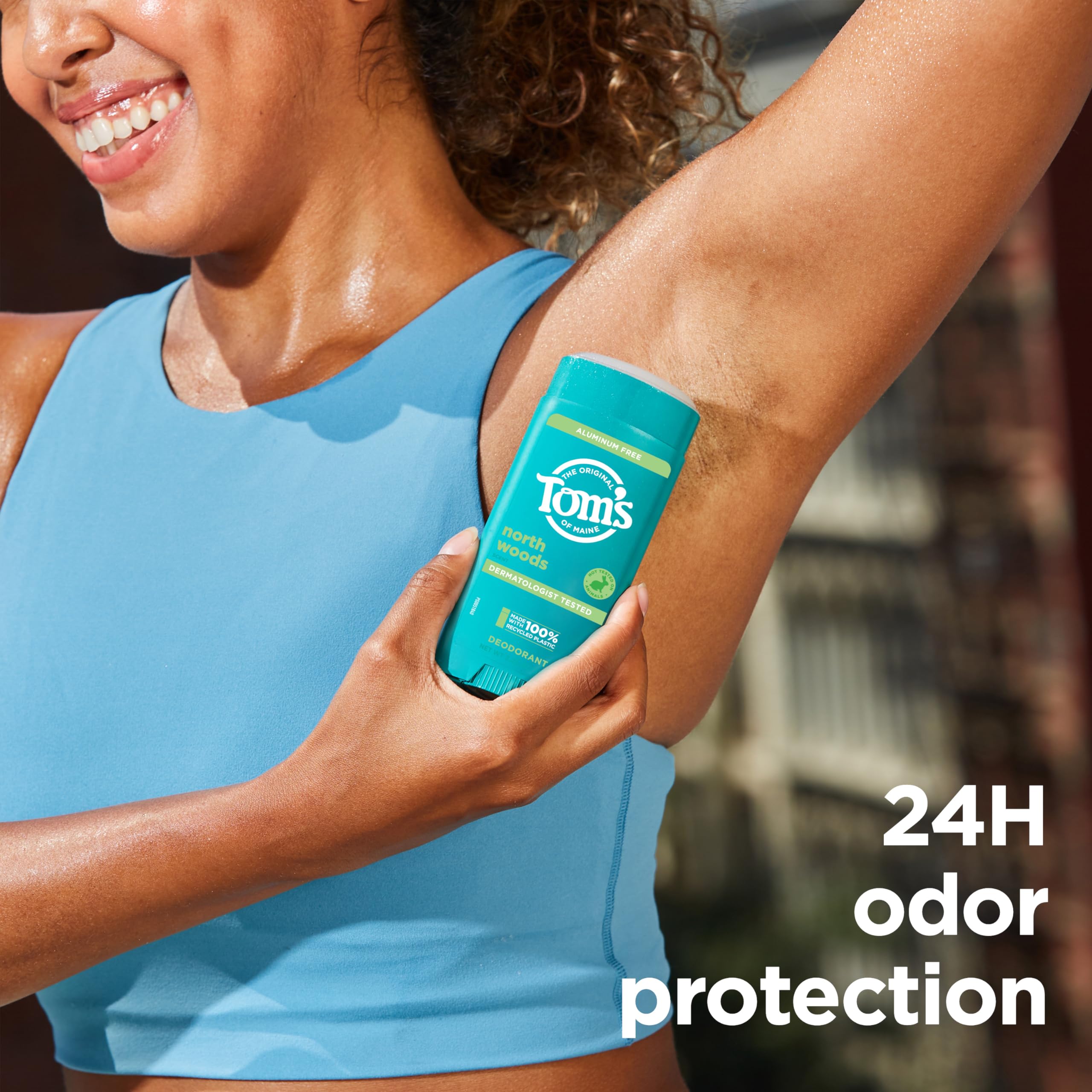 Tom’s of Maine North Woods Aluminum Free Natural Deodorant For Women & Men | Goes on Clear | Odor & Wetness Protection | Naturally Derived and Moisture-Locking Ingredients | 3.25 oz