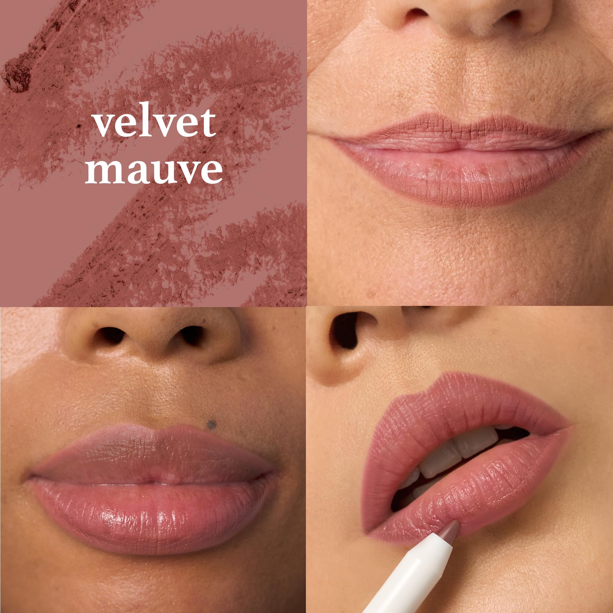 Julep With a Trace Retractable Creamy Long-Lasting Lip Liner, Brown Tinted Velvet Mauve