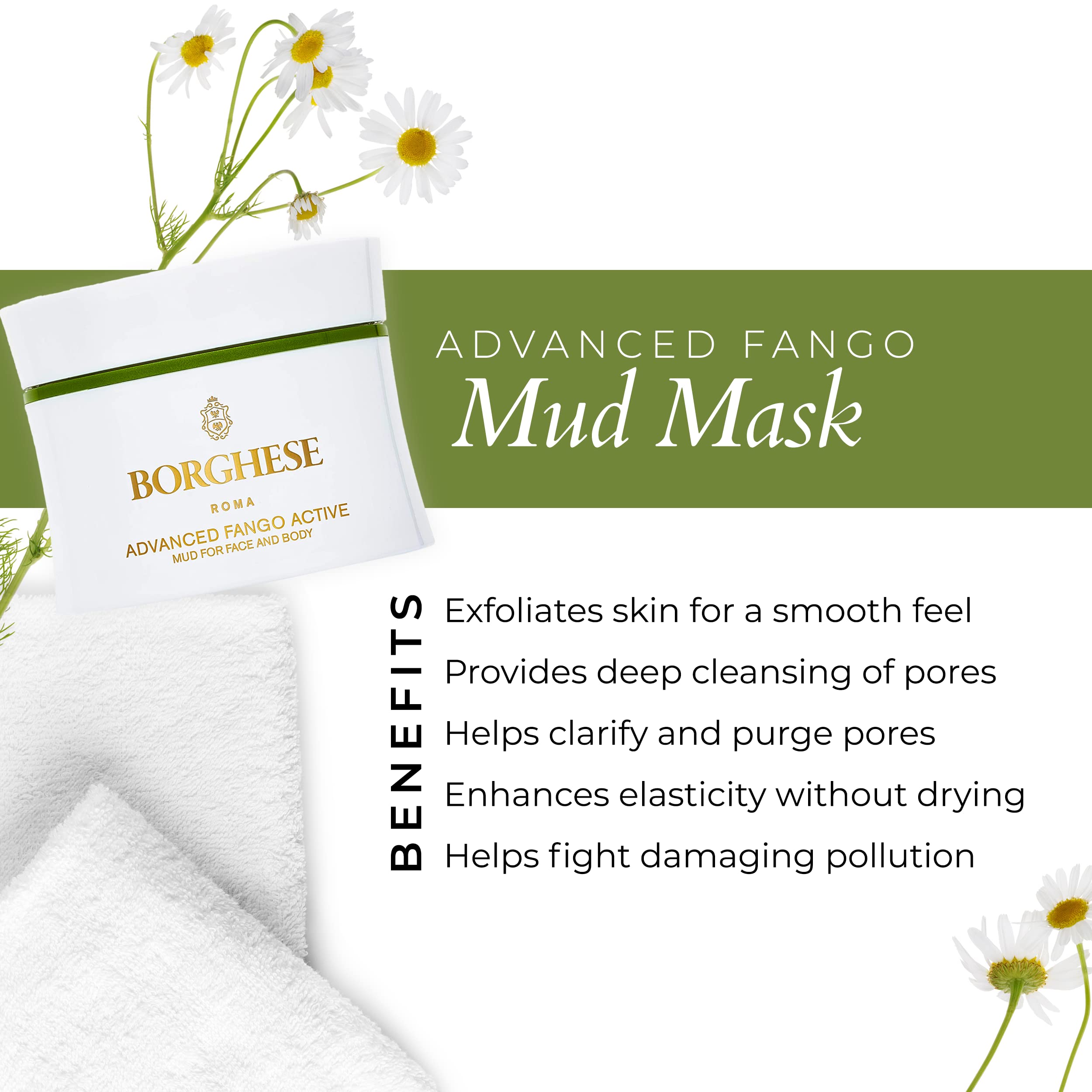 Borghese Advanced Fango Active Mud for Face and Body, 2.7 oz